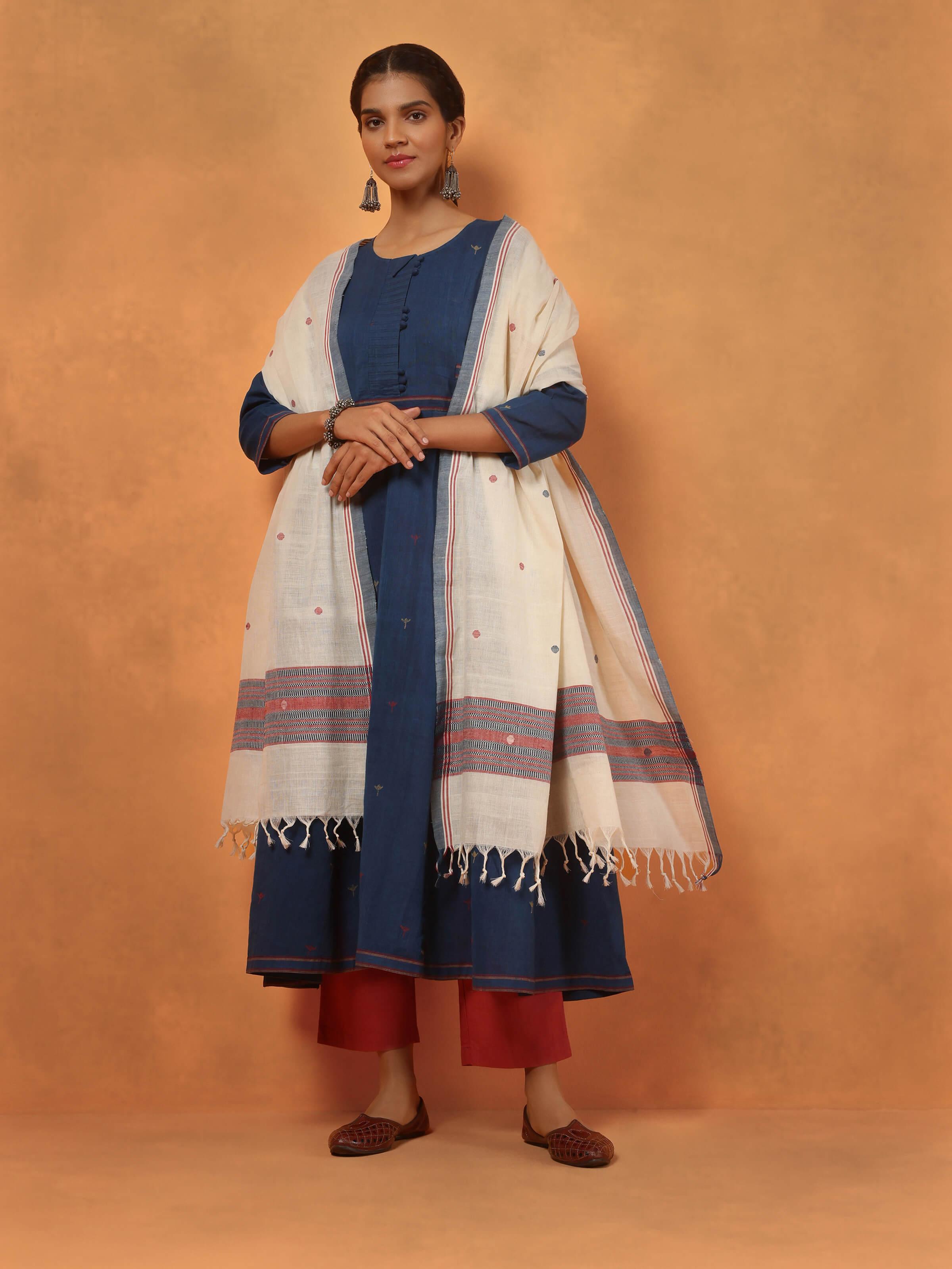 Off-white Cotton Jamdani Dupatta