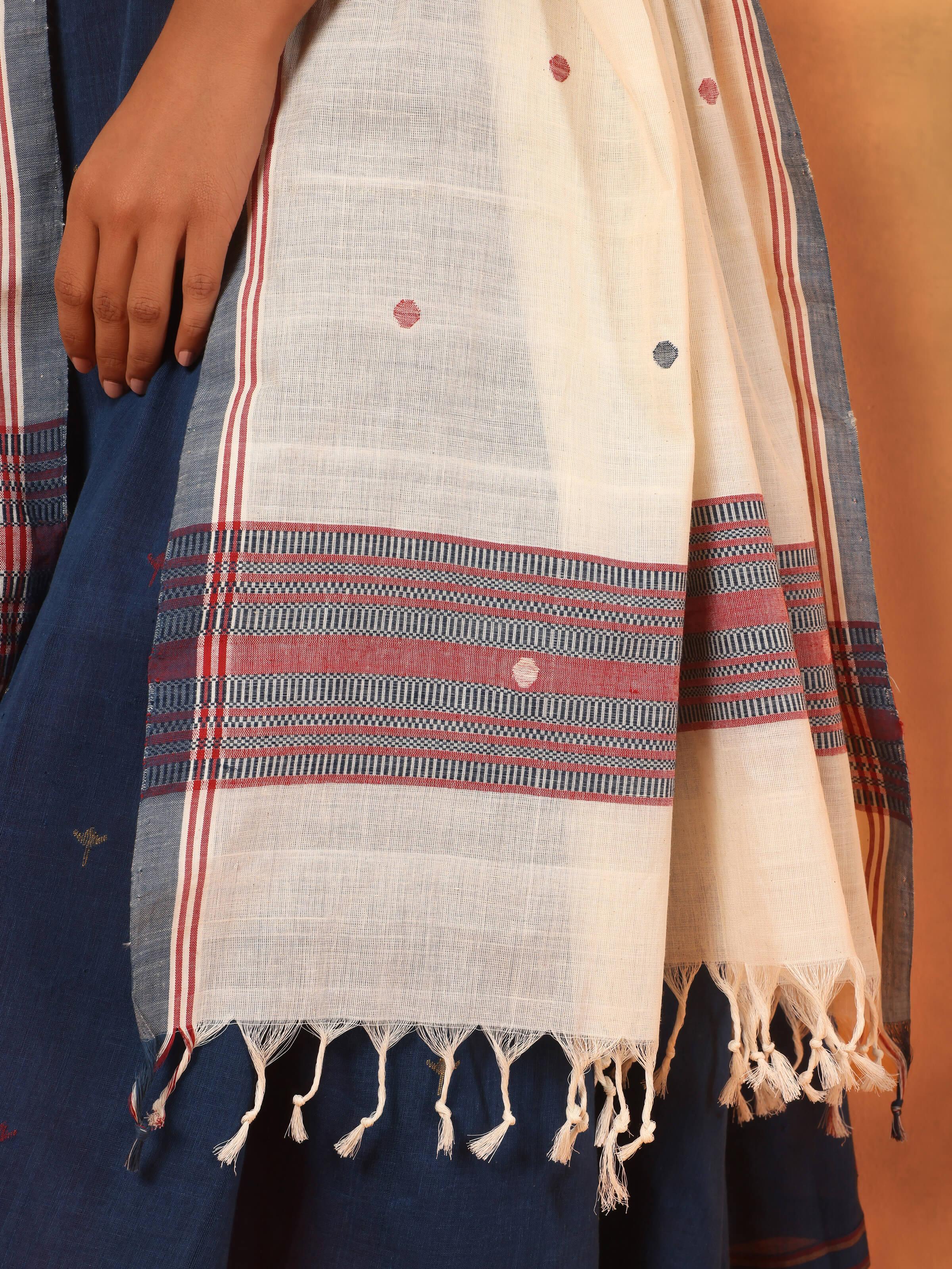 Off-white Cotton Jamdani Dupatta