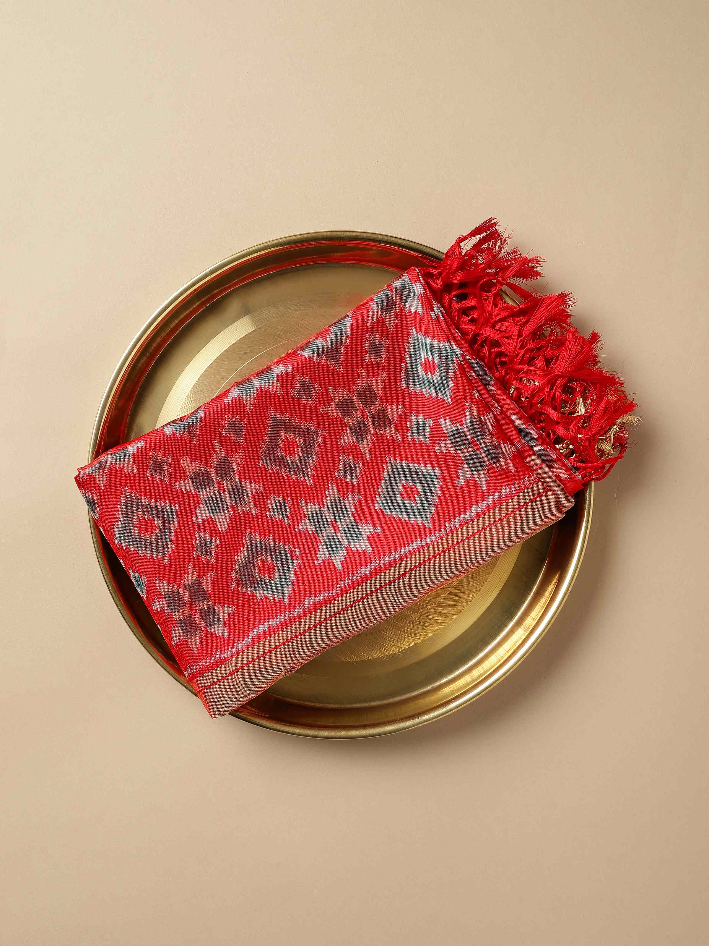 Back view revealing the full expanse of this opulent dupatta, versatile for both traditional and contemporary ensembles.