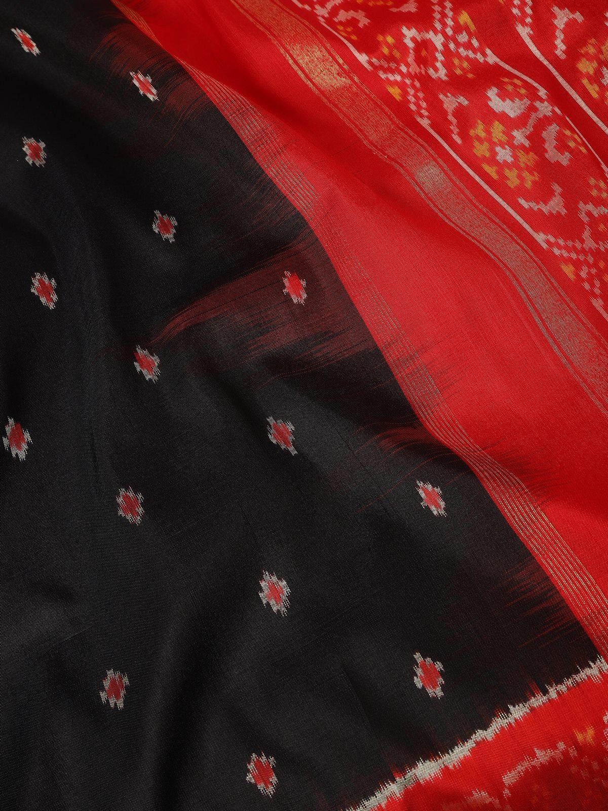 Black Silk Ikat Zari Dupatta