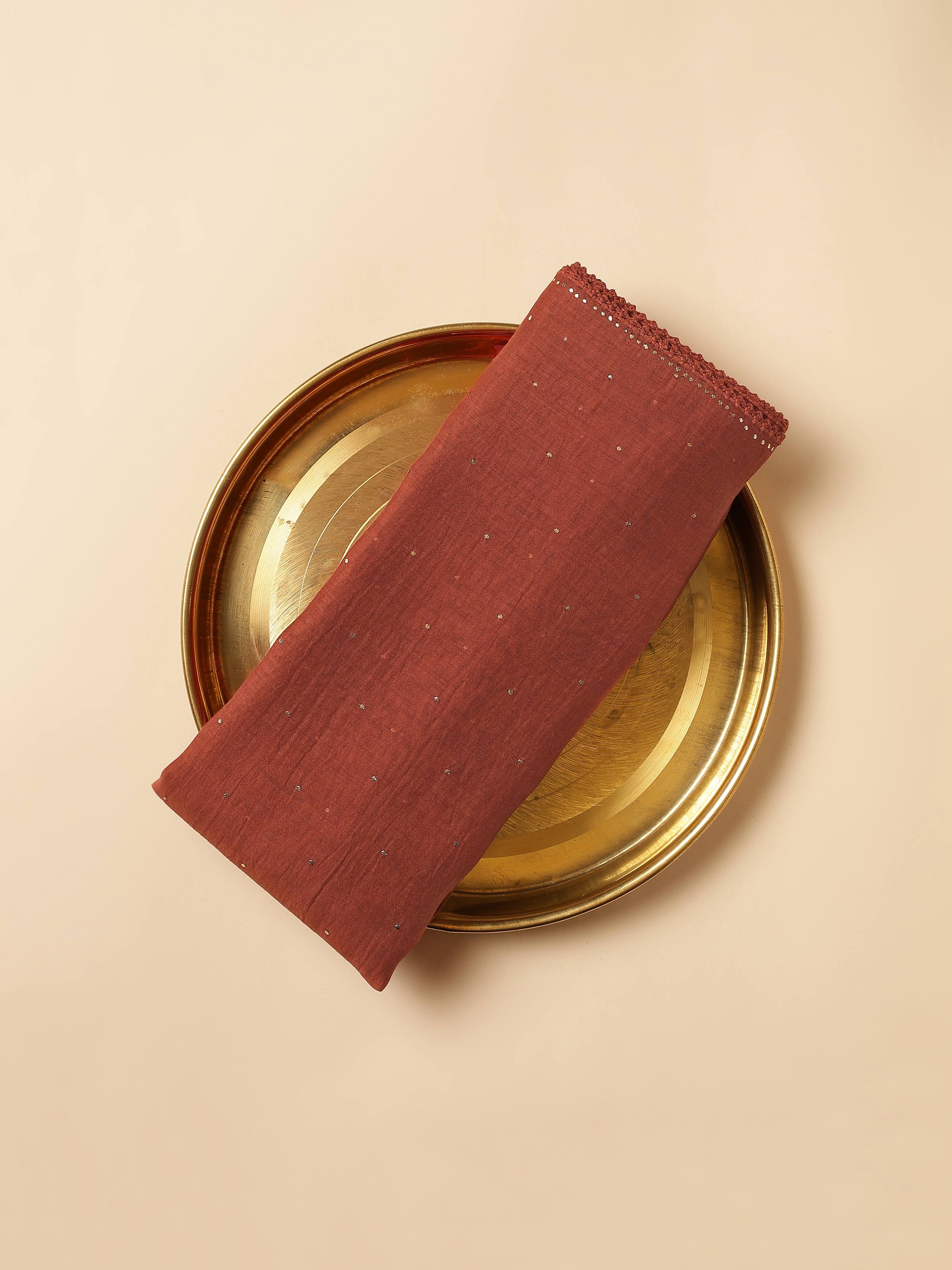 Cotton Silk Mukaish Embroidered Dupatta