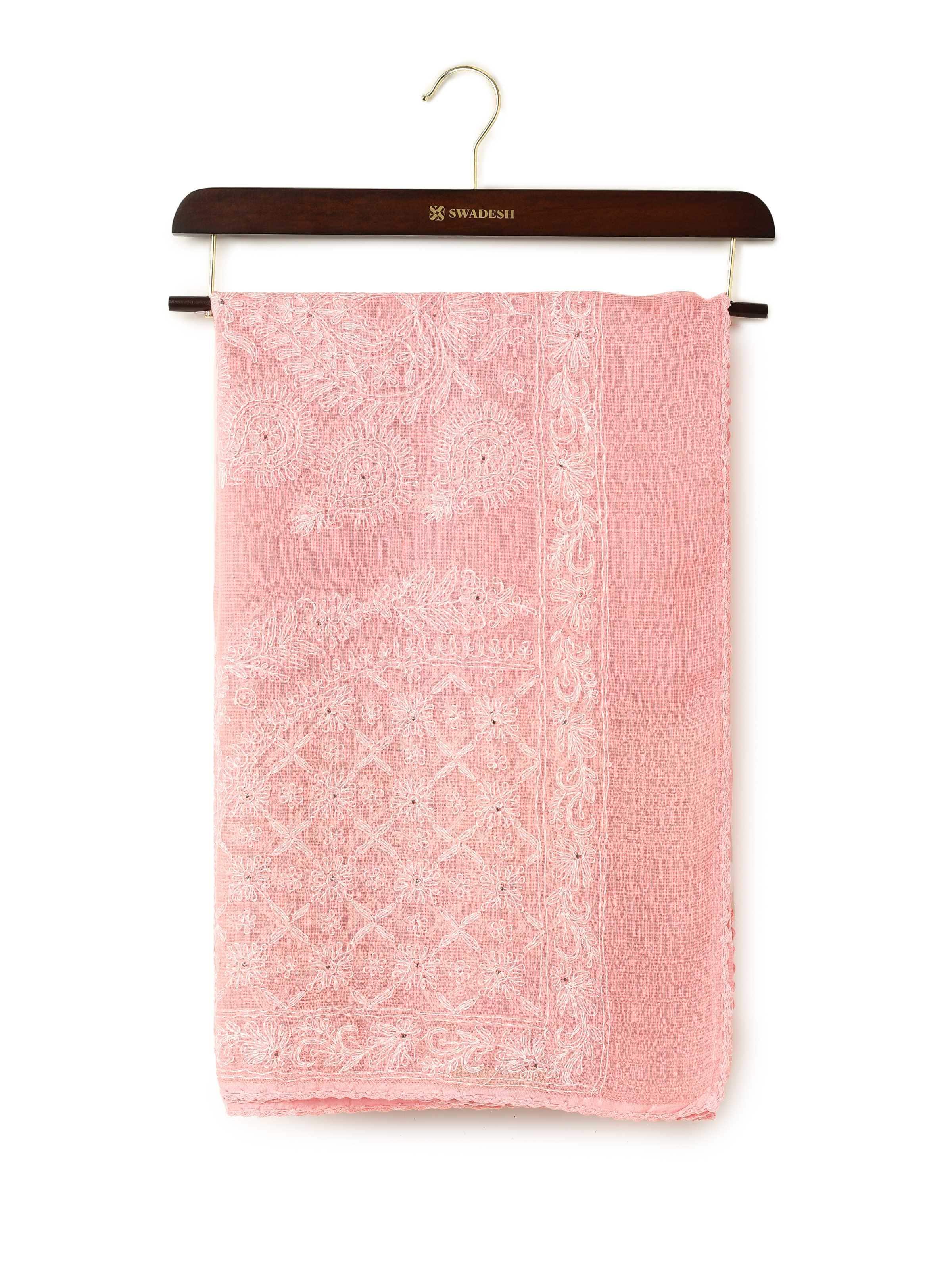 Cotton Silk Chikankari Dupatta