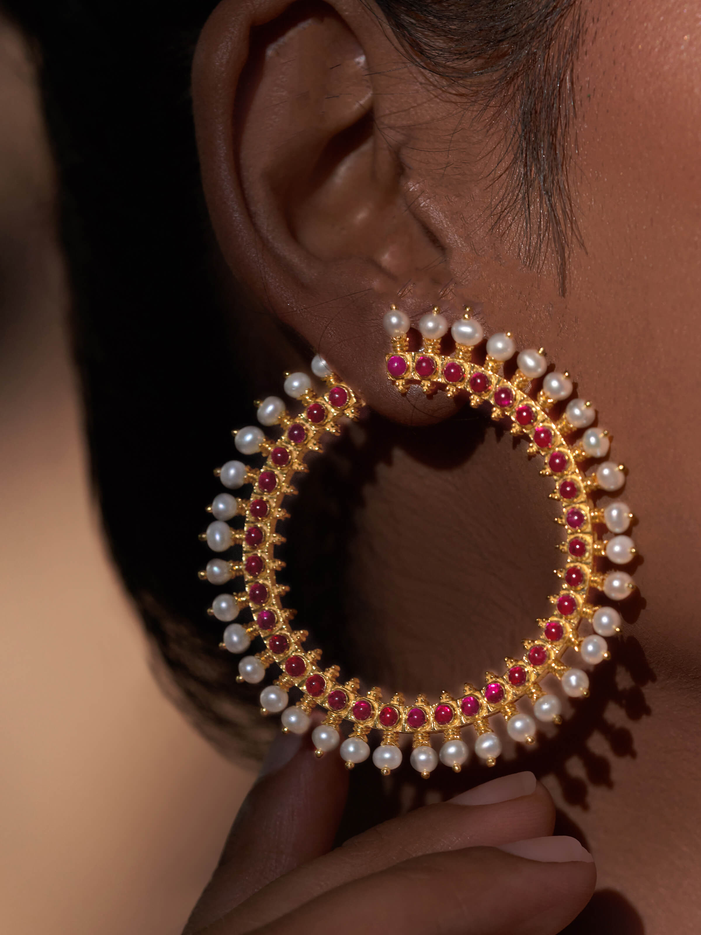 Guttapusalu Silver Hoop Earrings