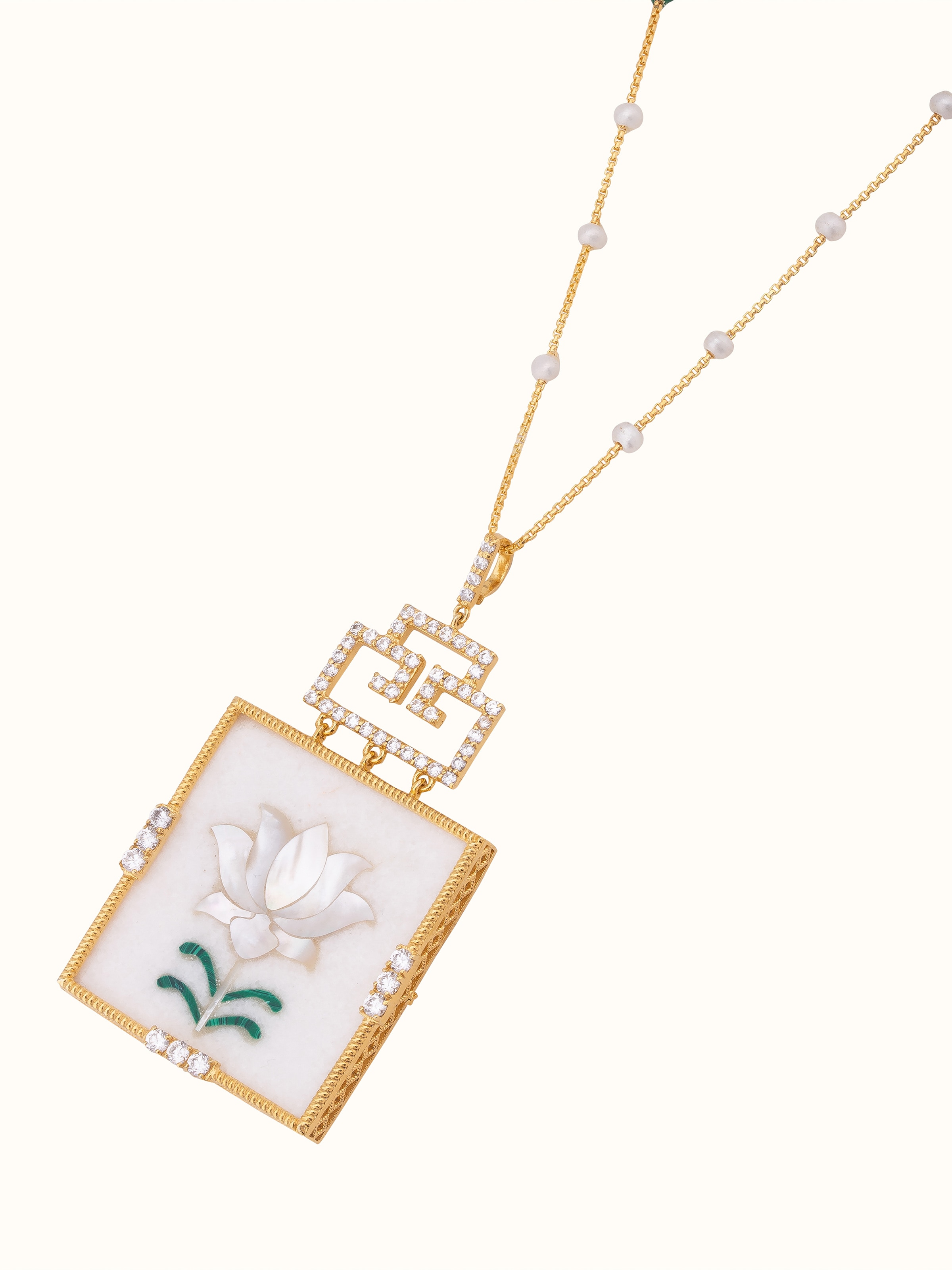 Back view of Pacchikari Silver Pendant and Chain showing the smooth finish and secure clasp.