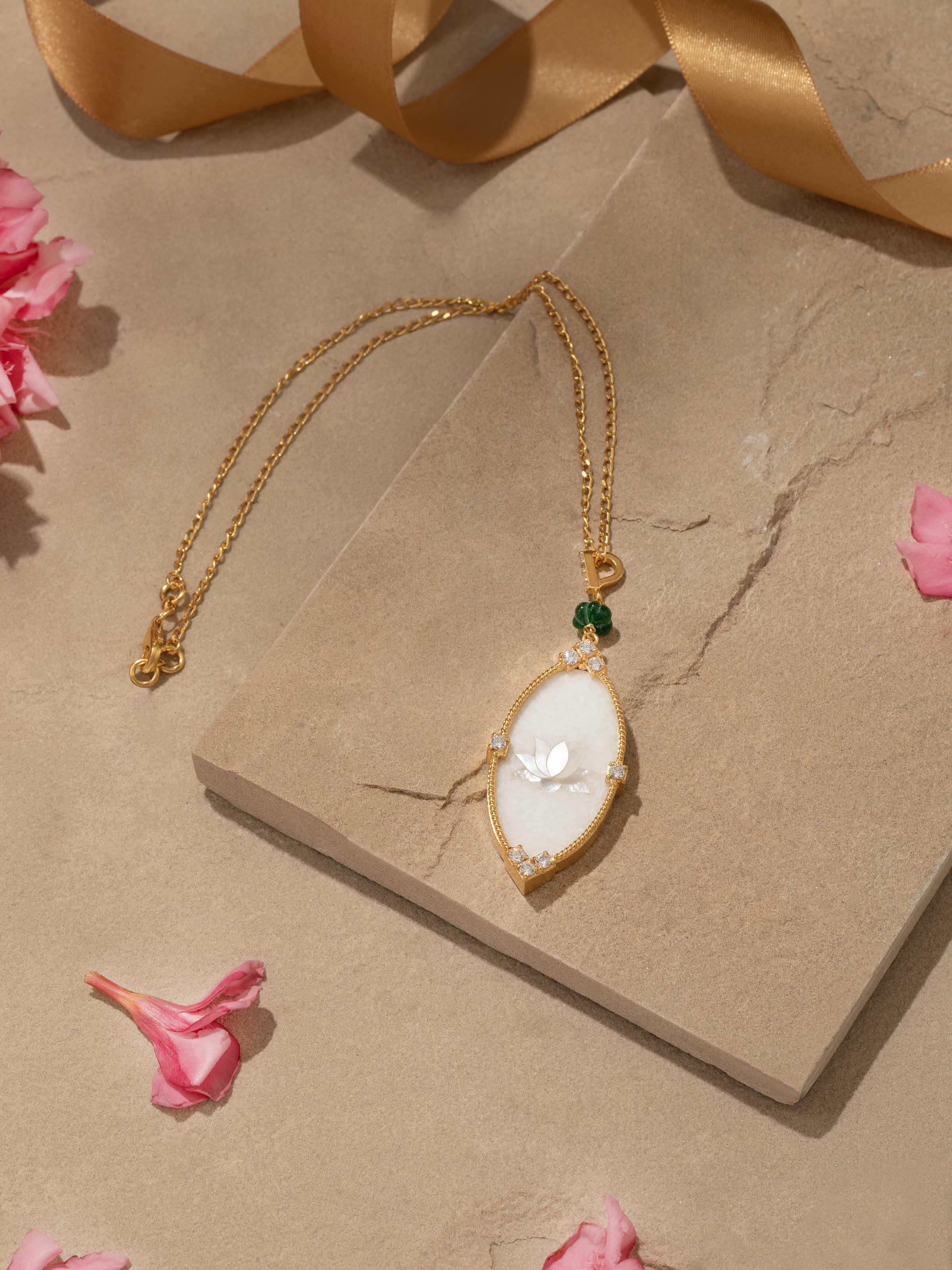 Overhead view focusing on the pendant’s symmetrical form and finish