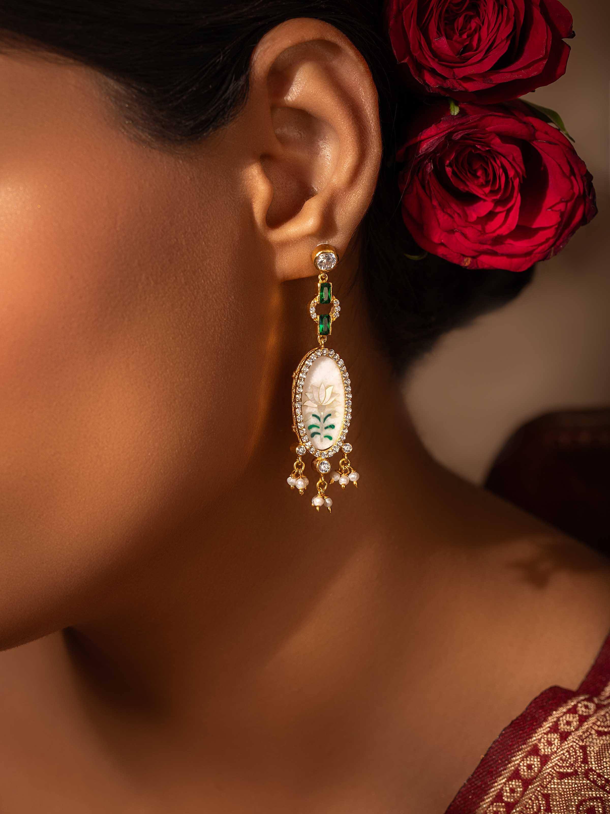 Parchinkari Silver Drop Earrings