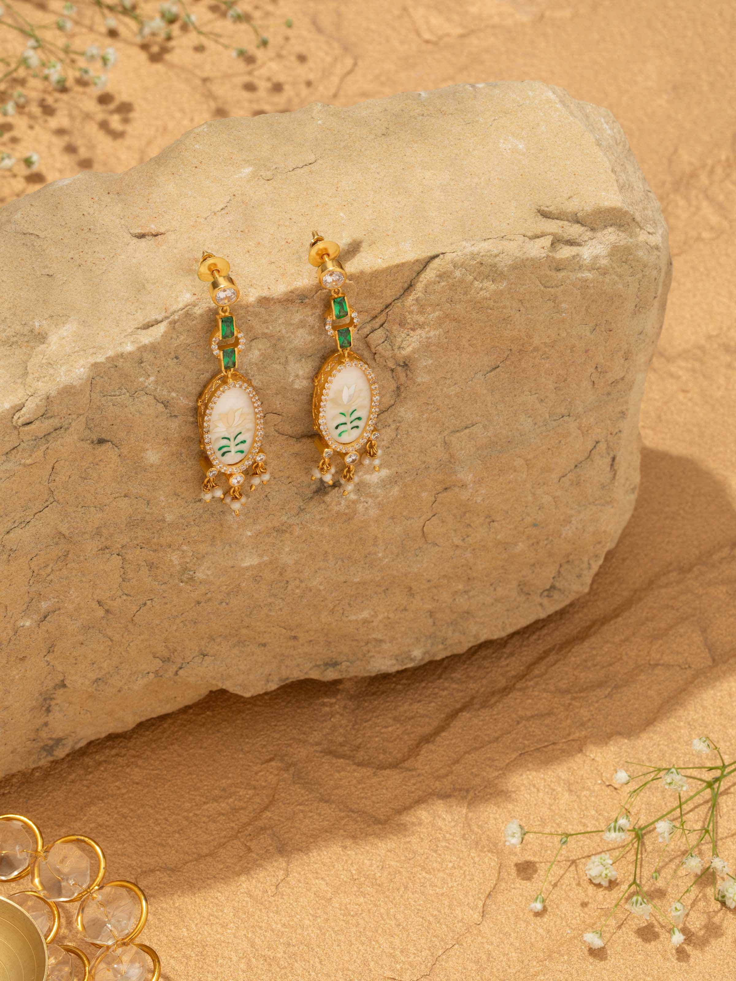Parchinkari Silver Drop Earrings
