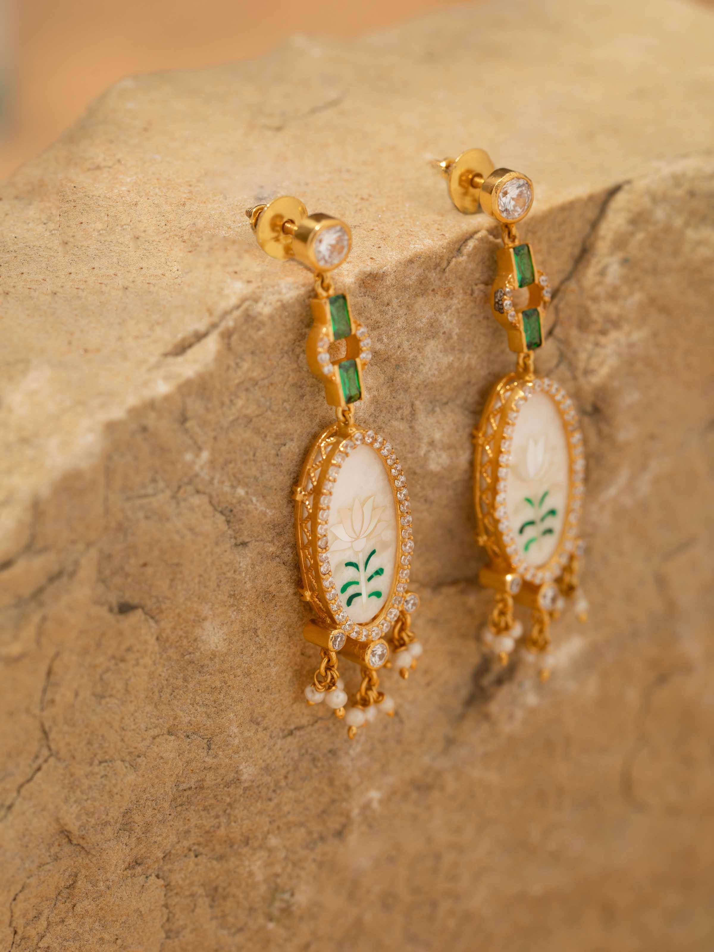 Parchinkari Silver Drop Earrings