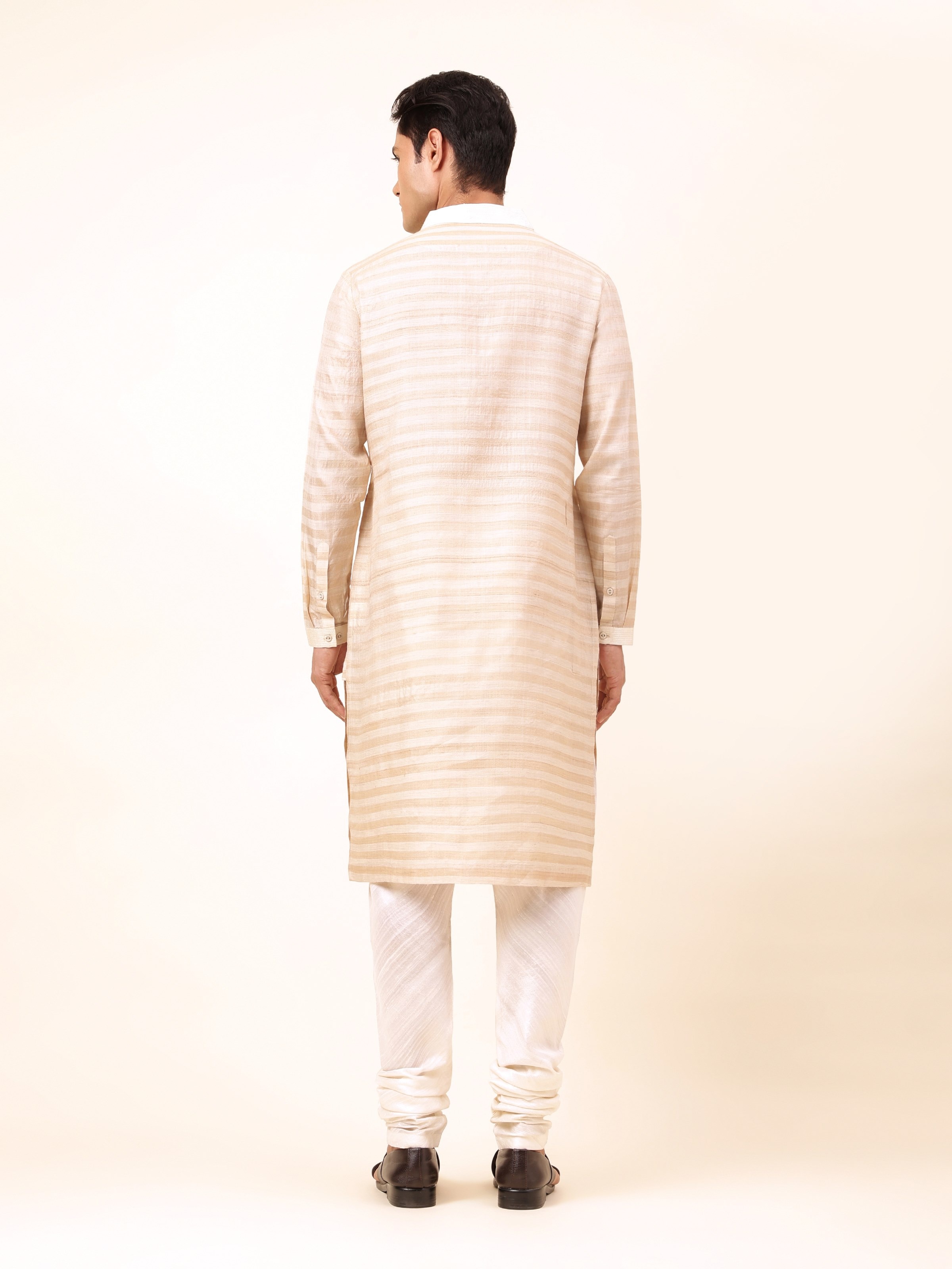 Back view of the kurta showing silhouette and fabric finish.