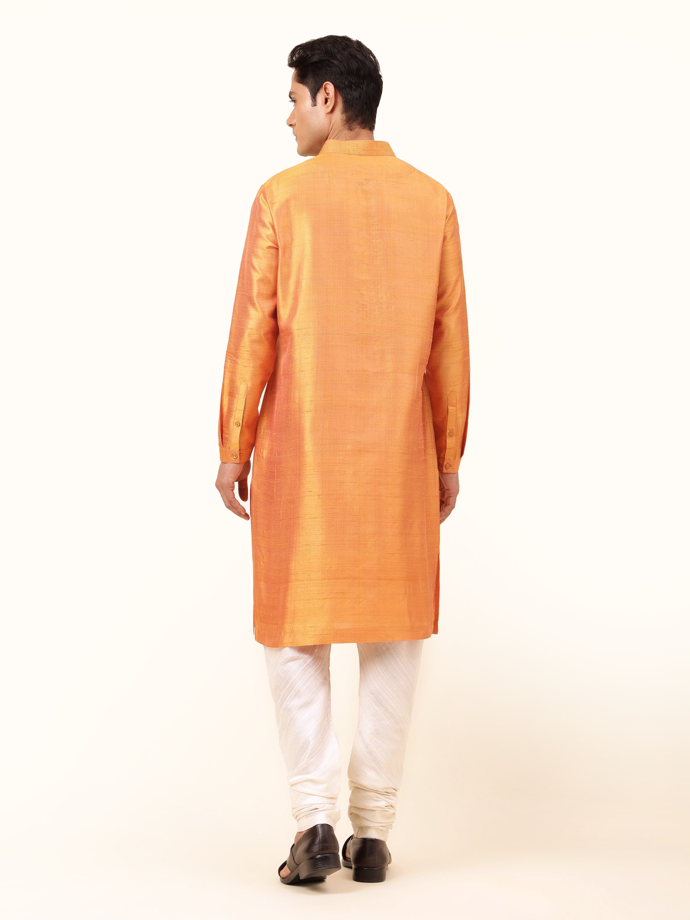 Back view showing the flow and elegant simplicity of the kurta.