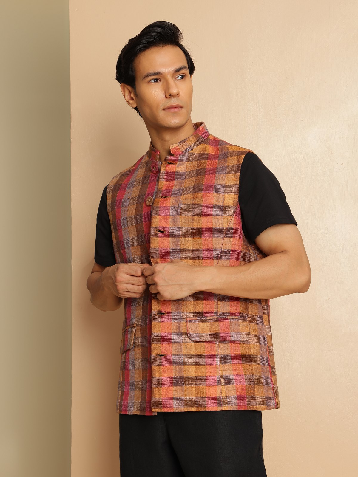 Close-up focusing on the silk’s luxurious feel and refined finish.