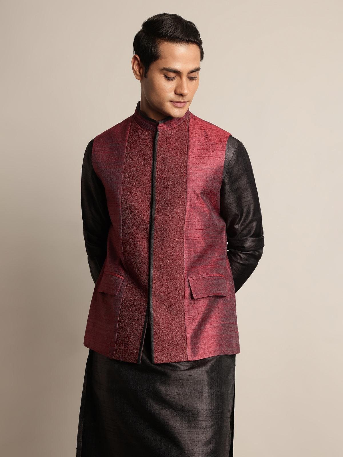 Another lifestyle view emphasizing the versatile layering piece.