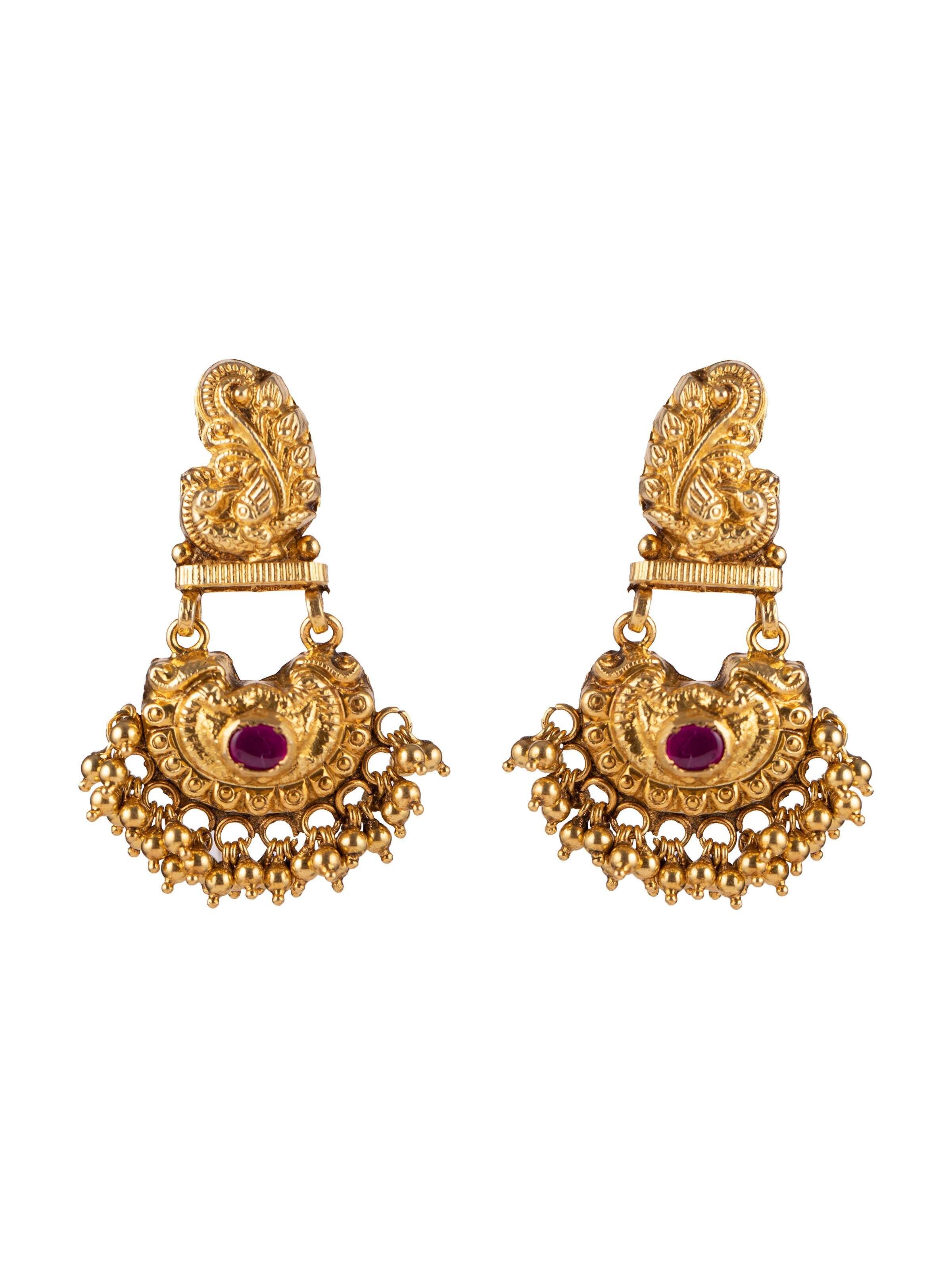 Front view of Nakash Silver Drop Earrings featuring elegant silver design with intricate detailing and drop style.