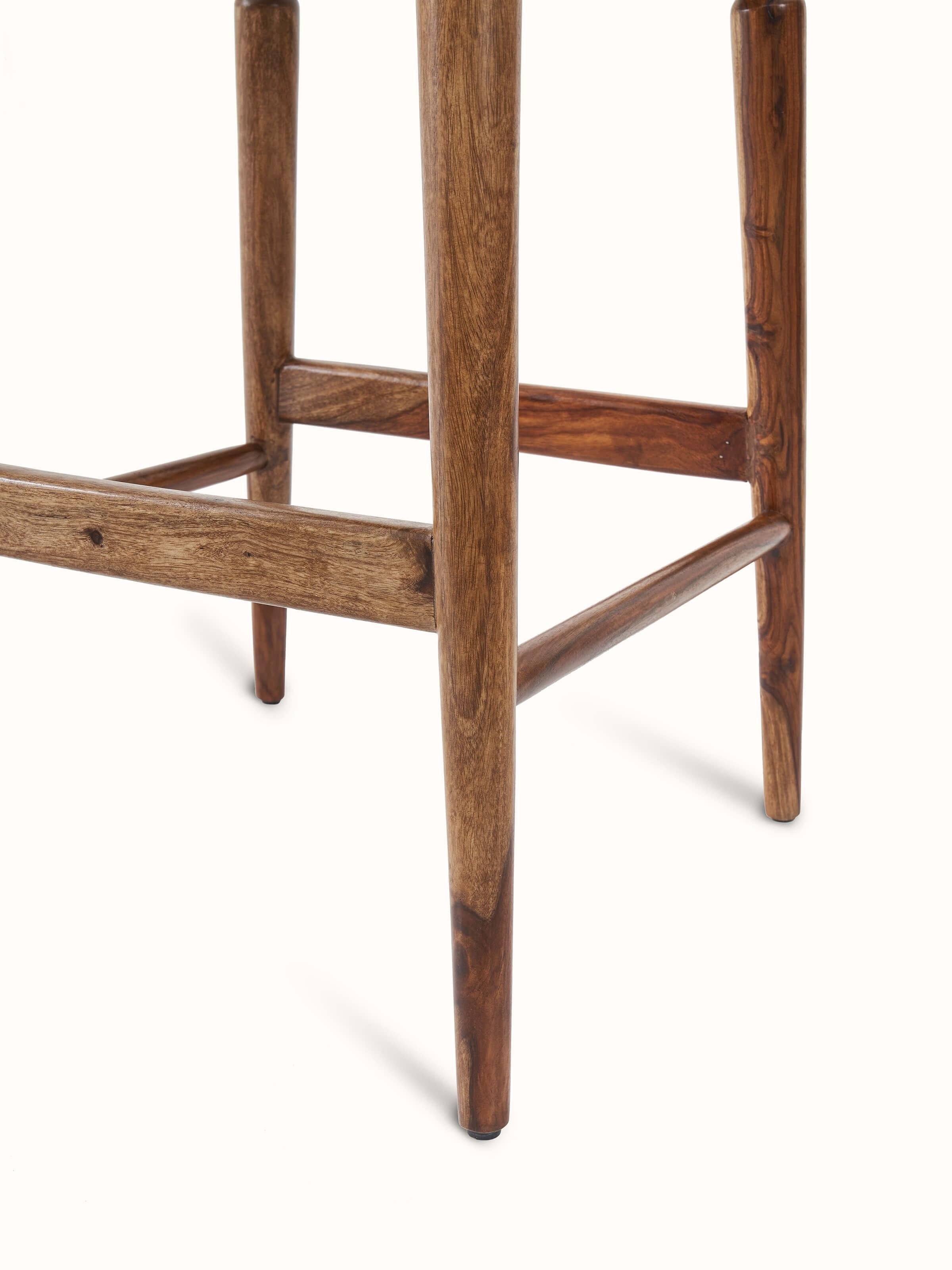 Top-down view of Sheesham wood Sanganeri block print bar chair showcasing the elegant design and craftsmanship