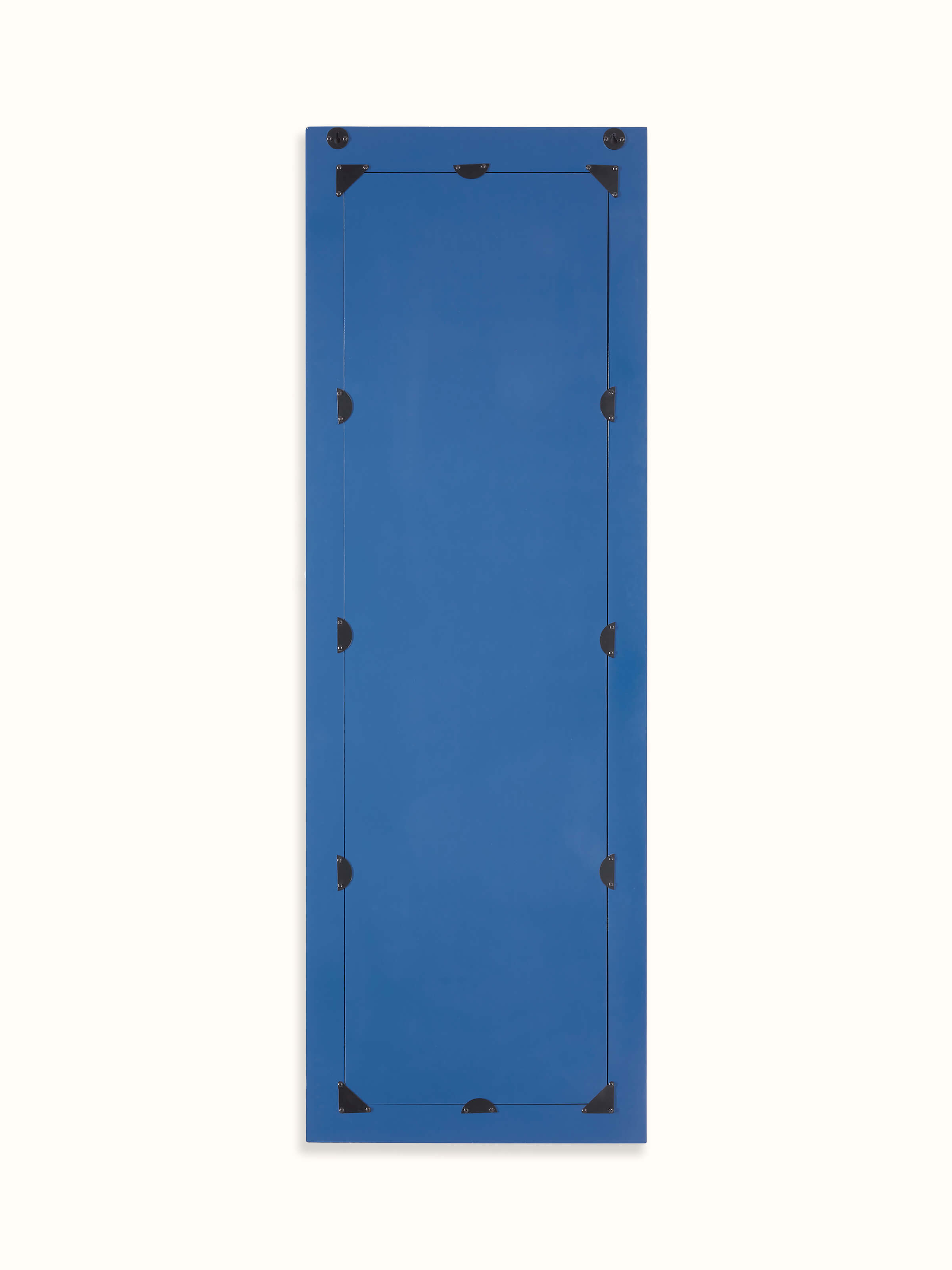 Angle view of Bone Inlaid Mirror, showcasing the full-length design and artistic frame