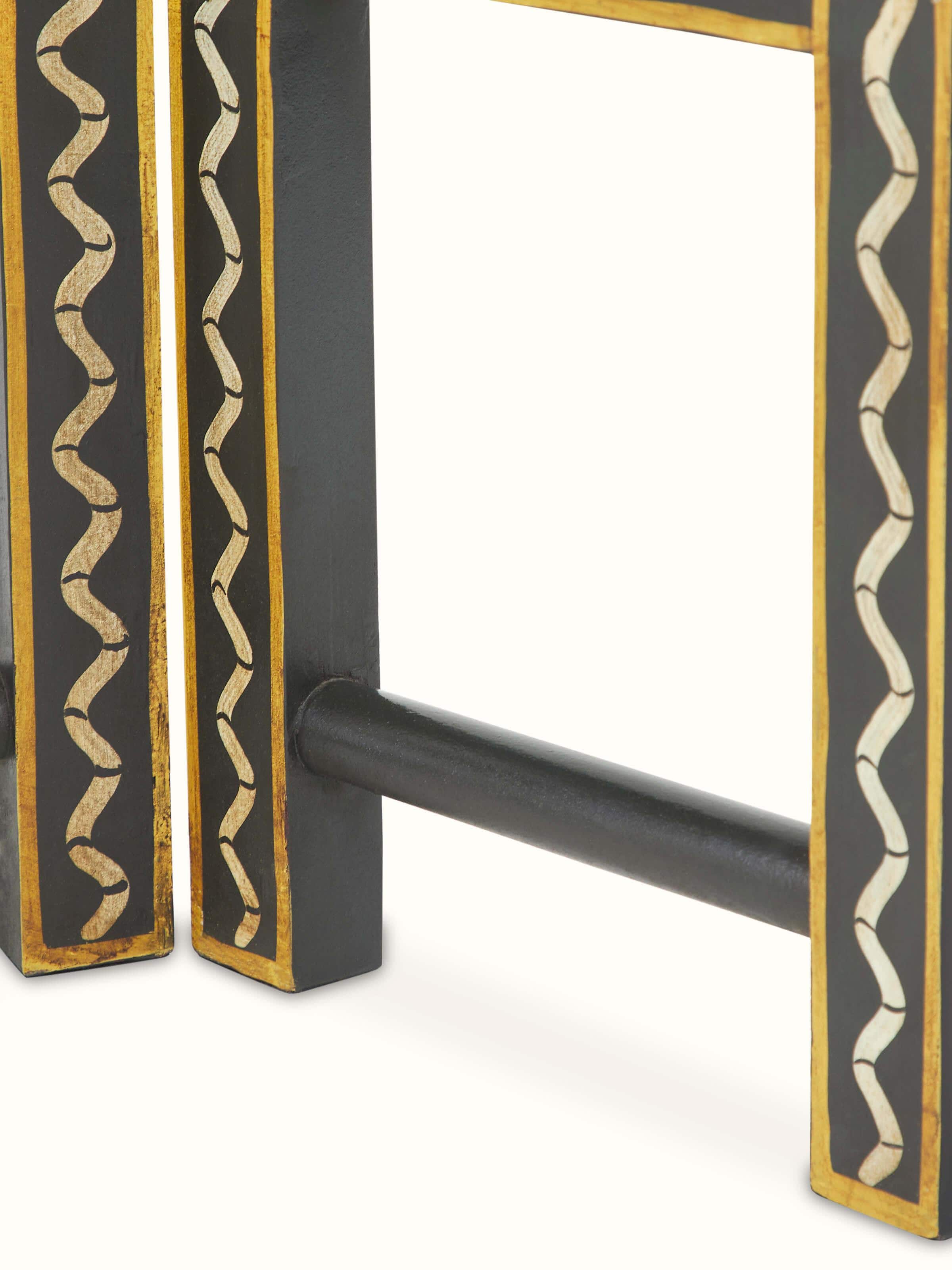 Detailed shot of Miniature Painting Partition Screen showcasing hand-painted panels