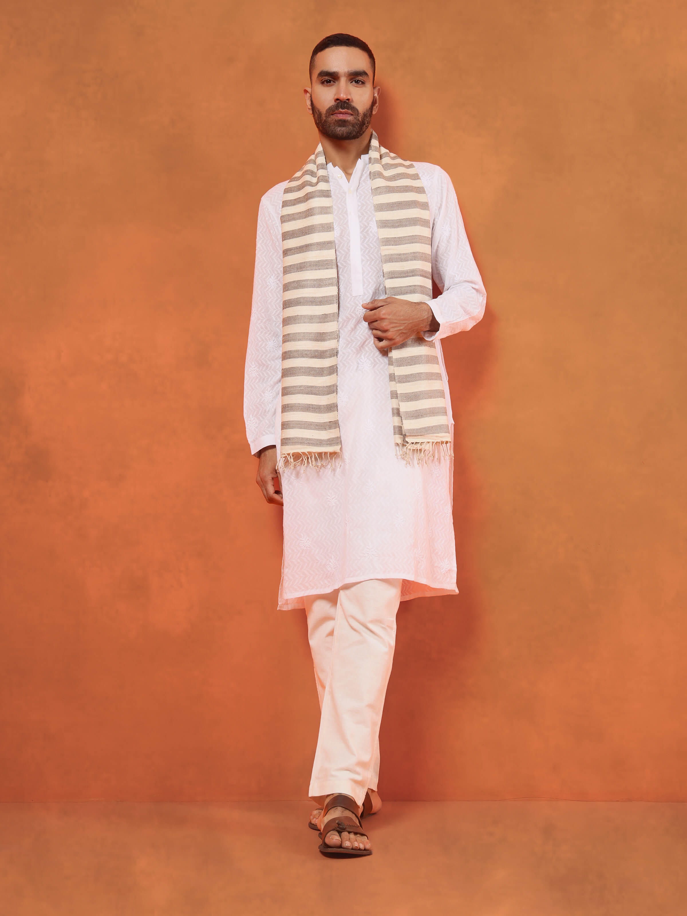 Off-white Eri Silk Stole