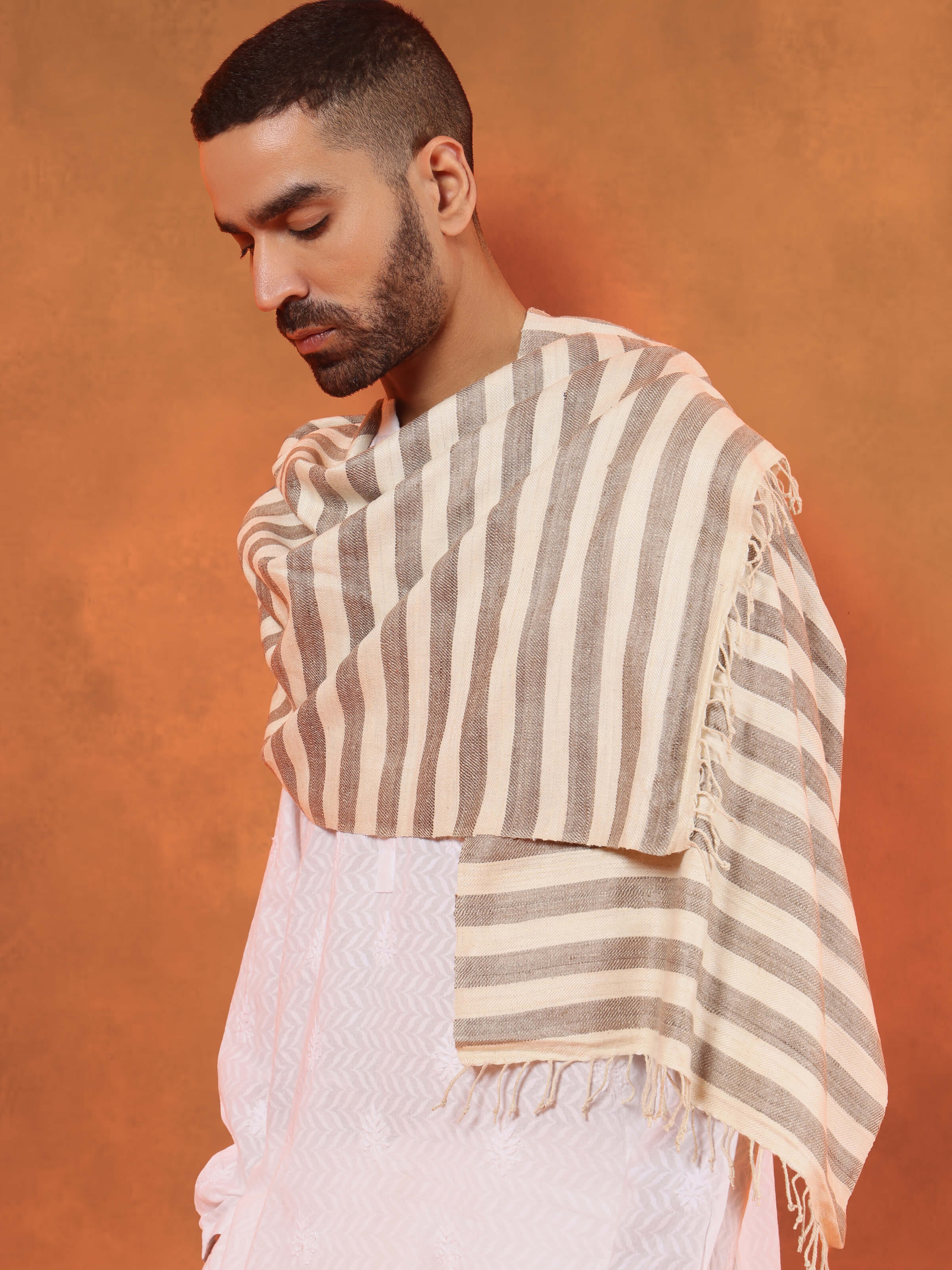 Off-white Eri Silk Stole