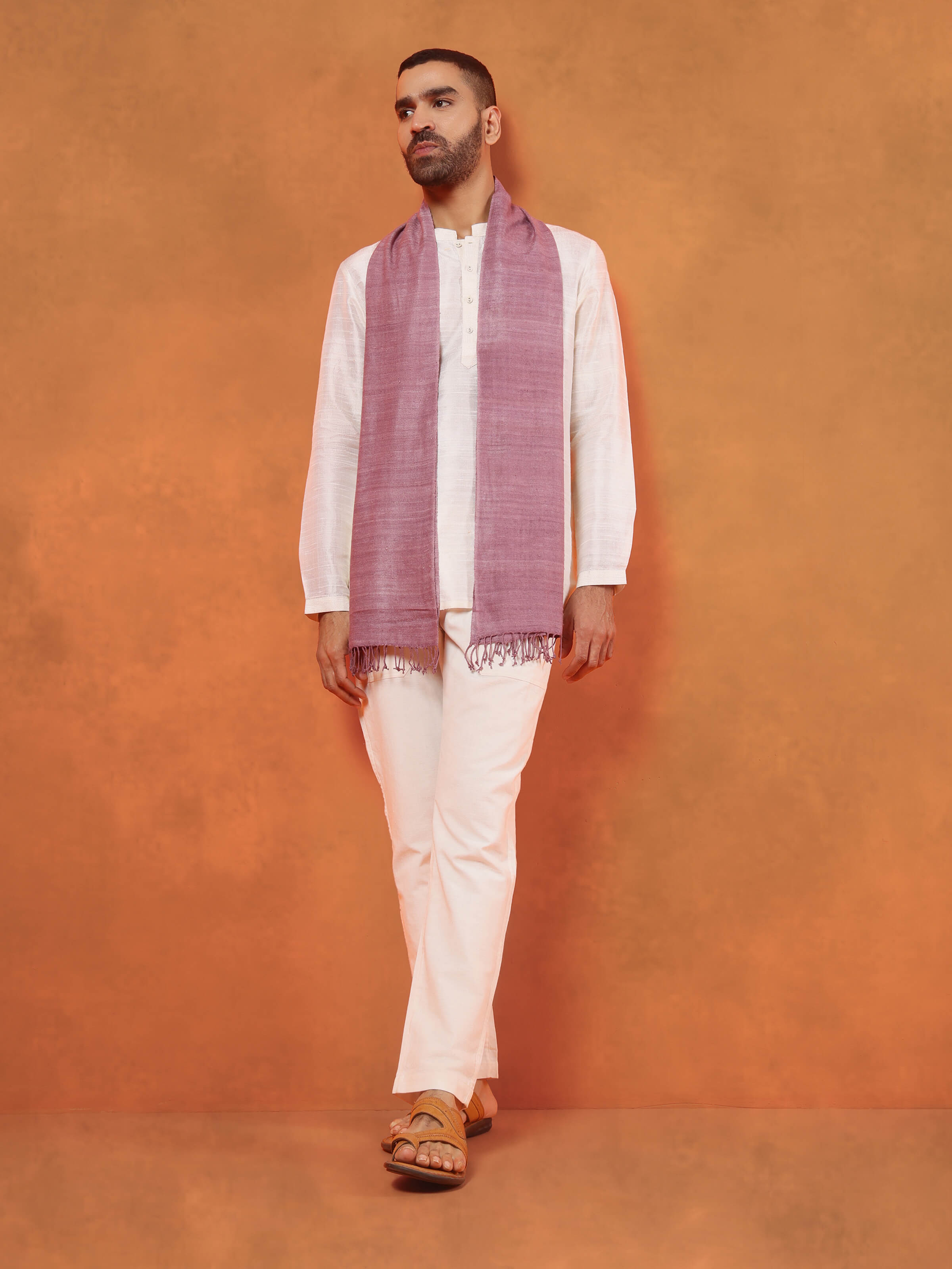 Purple Eri Silk Stole