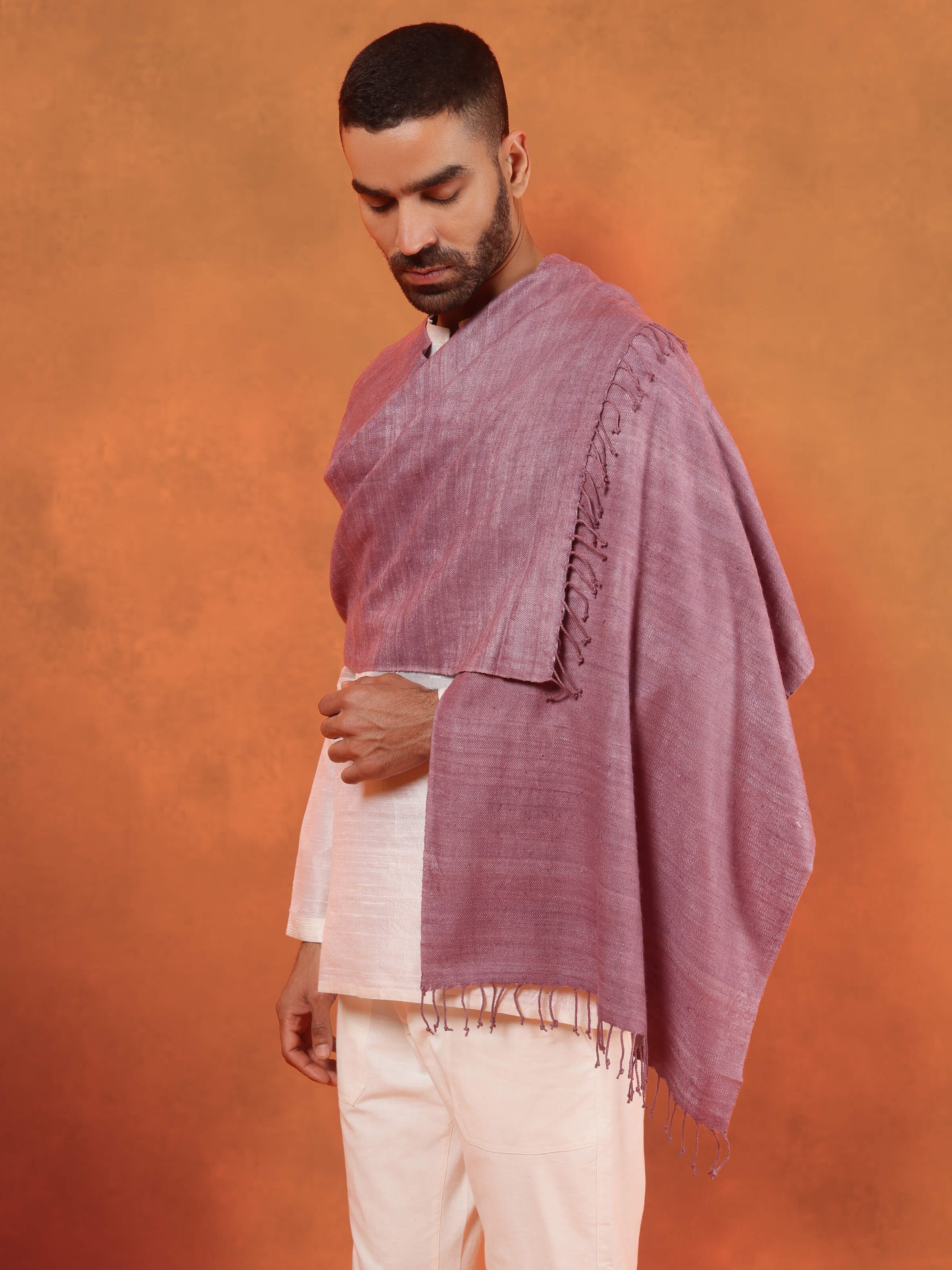 Purple Eri Silk Stole