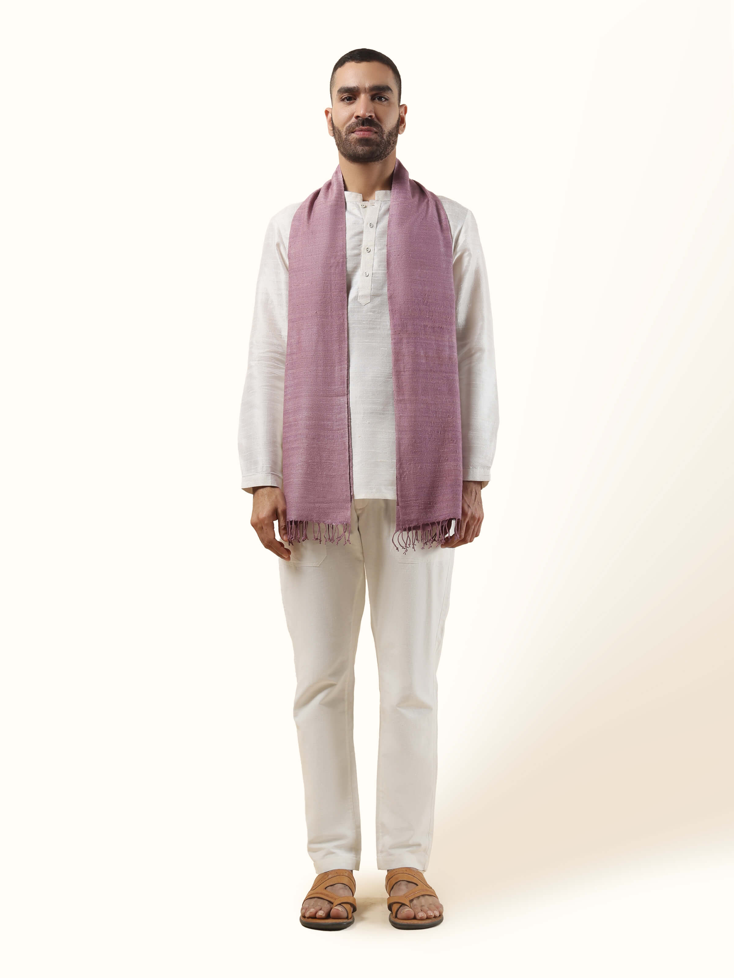 Purple Eri Silk Stole