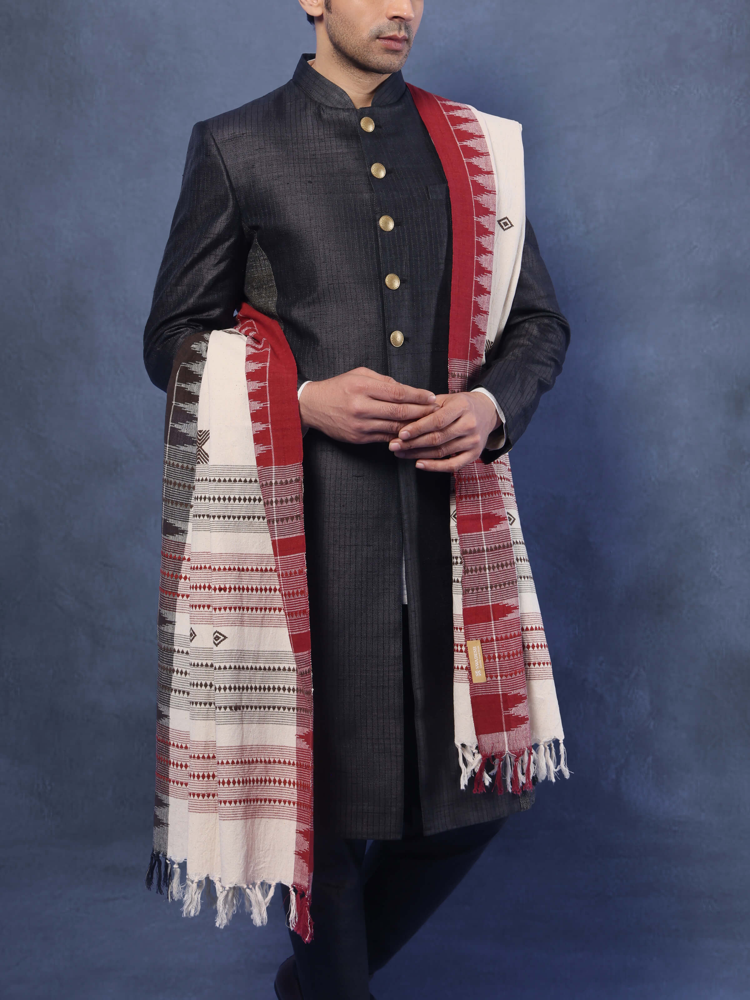 Beige Cotton Kotpad Stole