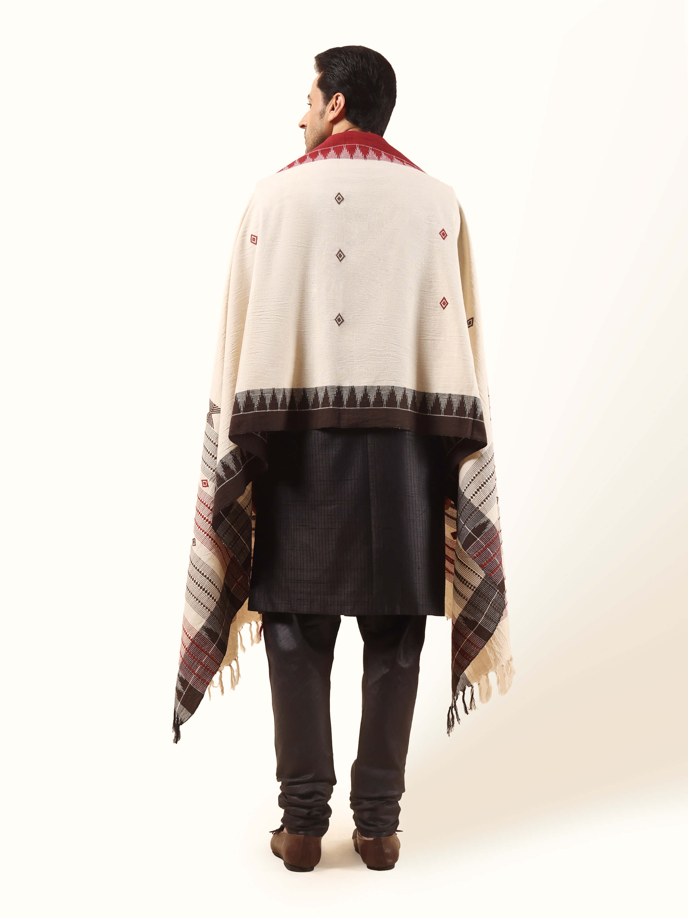 Beige Cotton Kotpad Stole