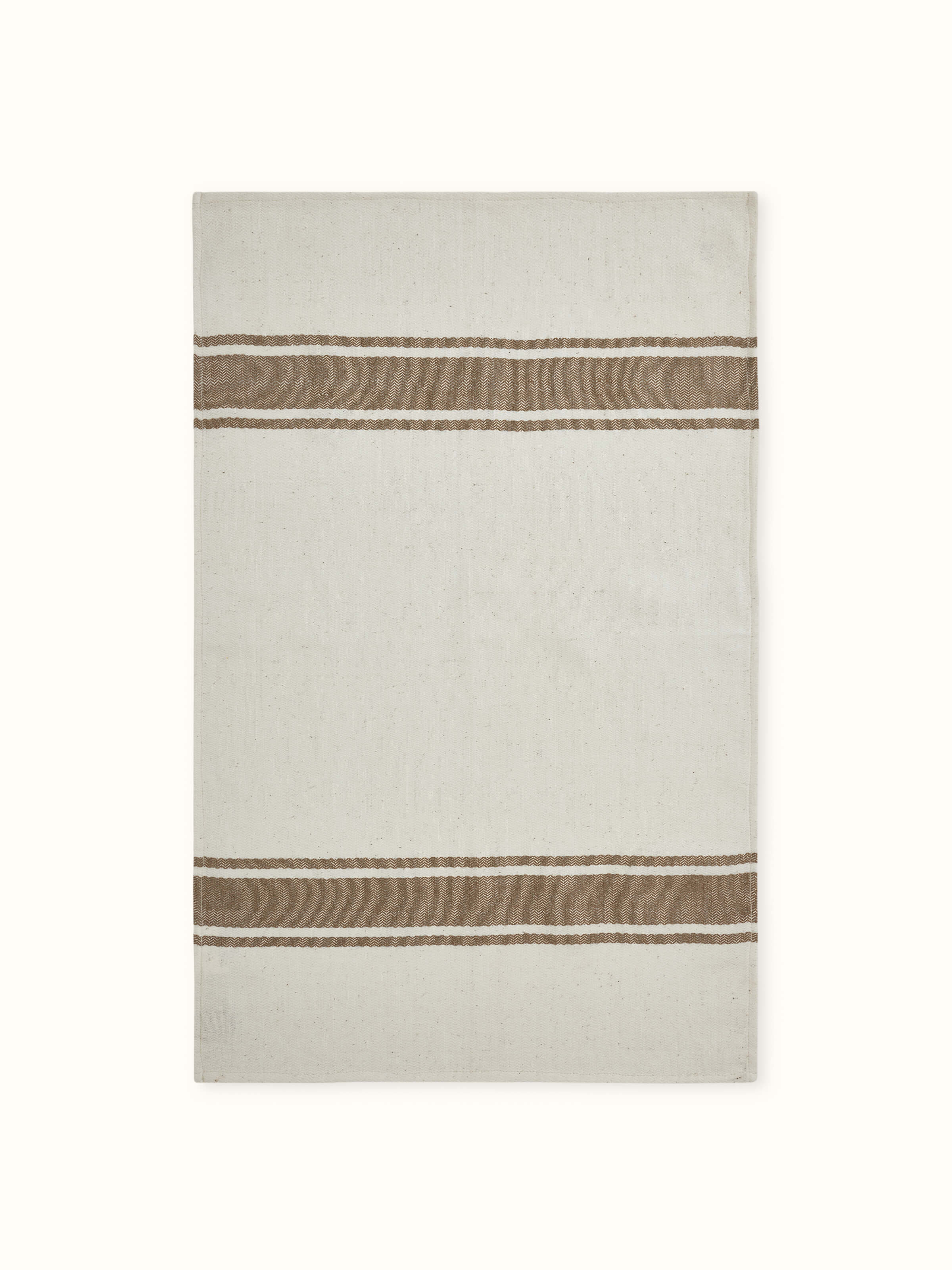Detailed view of Sarvika khakhi checks cotton hand towels (2 pcs), emphasizing the texture and weave of the cotton fabric.