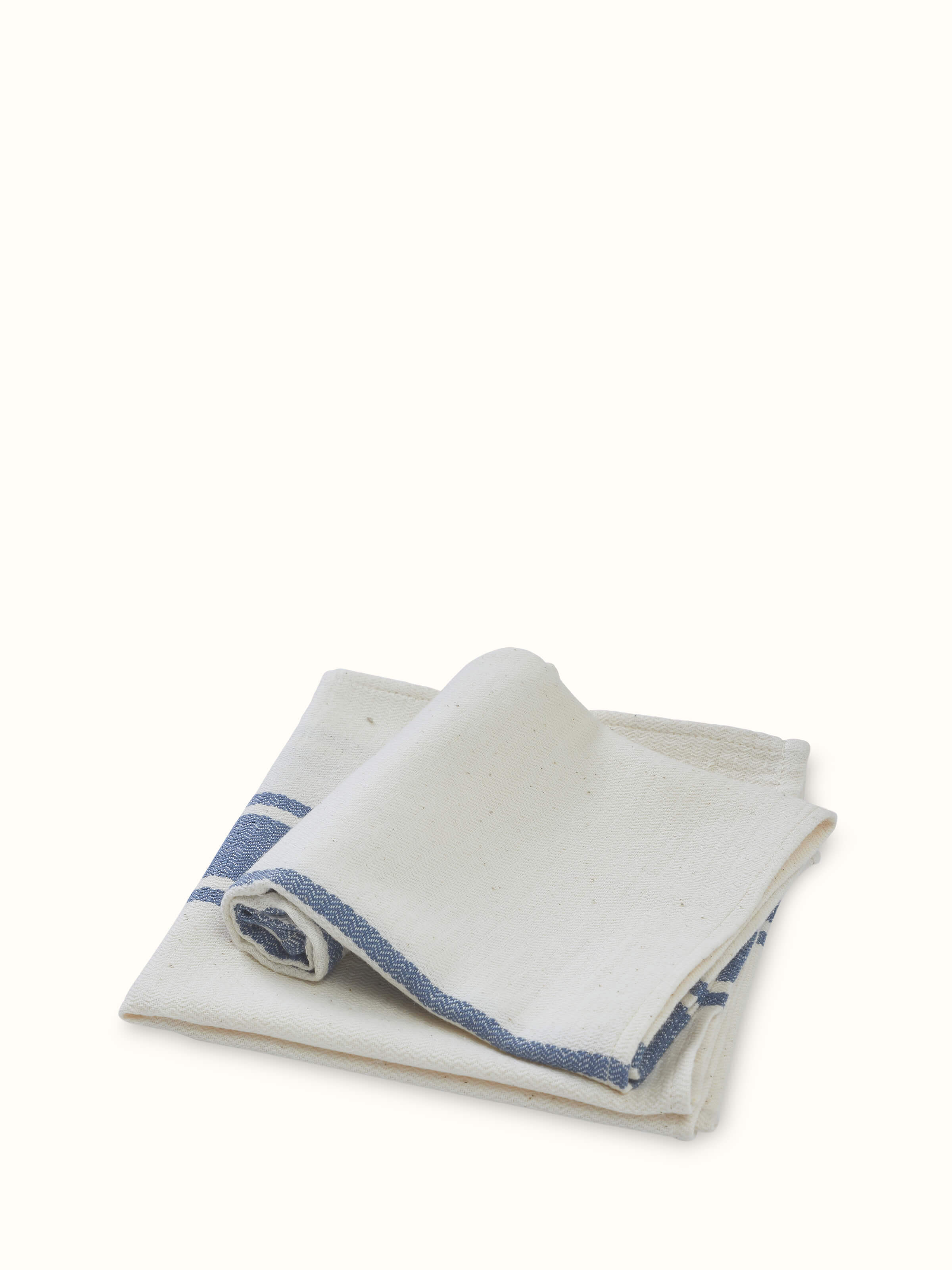 Sarvika blue checks cotton hand towels (2 pcs) featuring a classic blue check pattern and soft cotton texture.