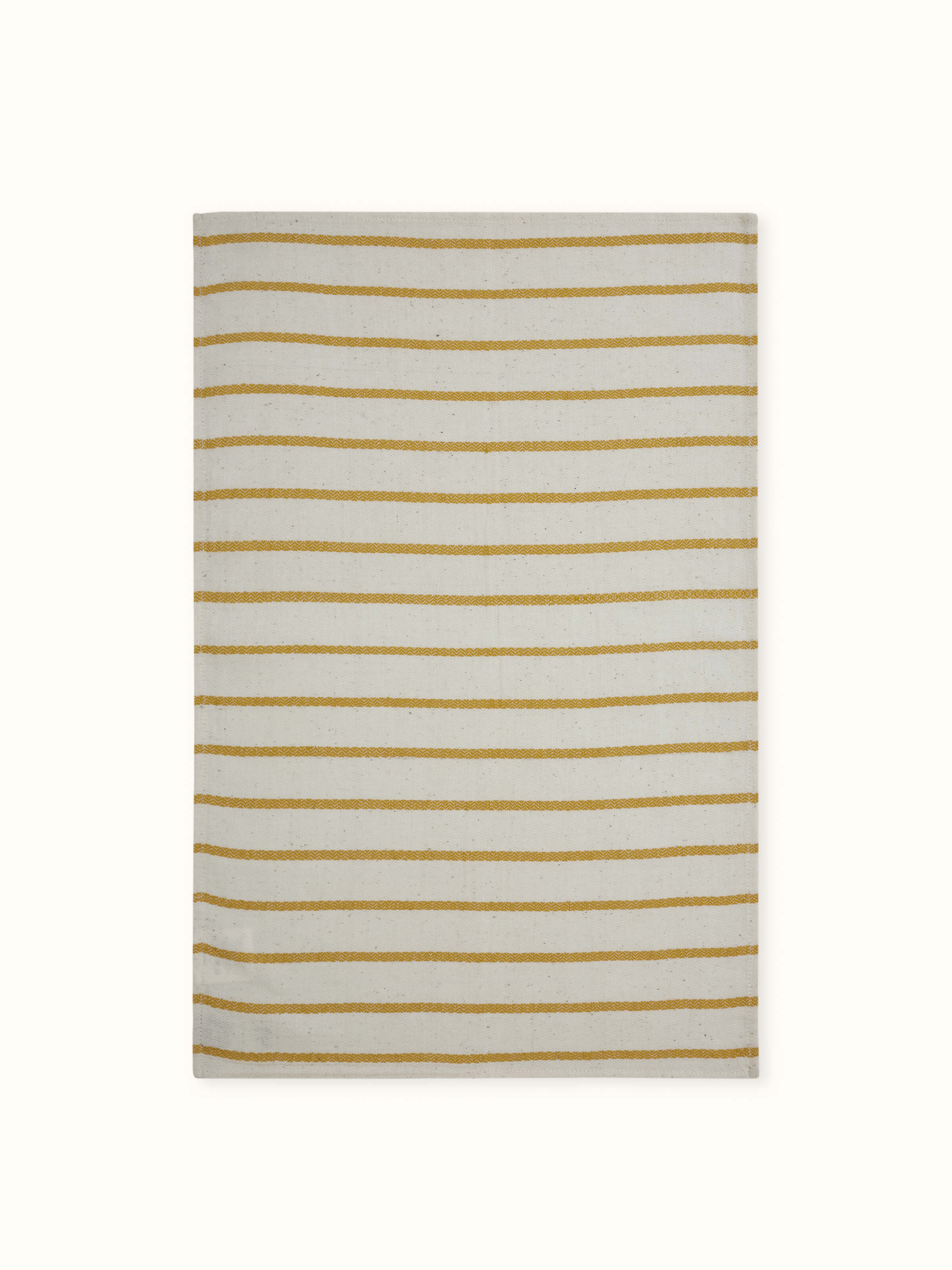 Detailed view of Samitha yellow stripe cotton hand towels (2 pcs) highlighting the texture and vibrant yellow stripes.