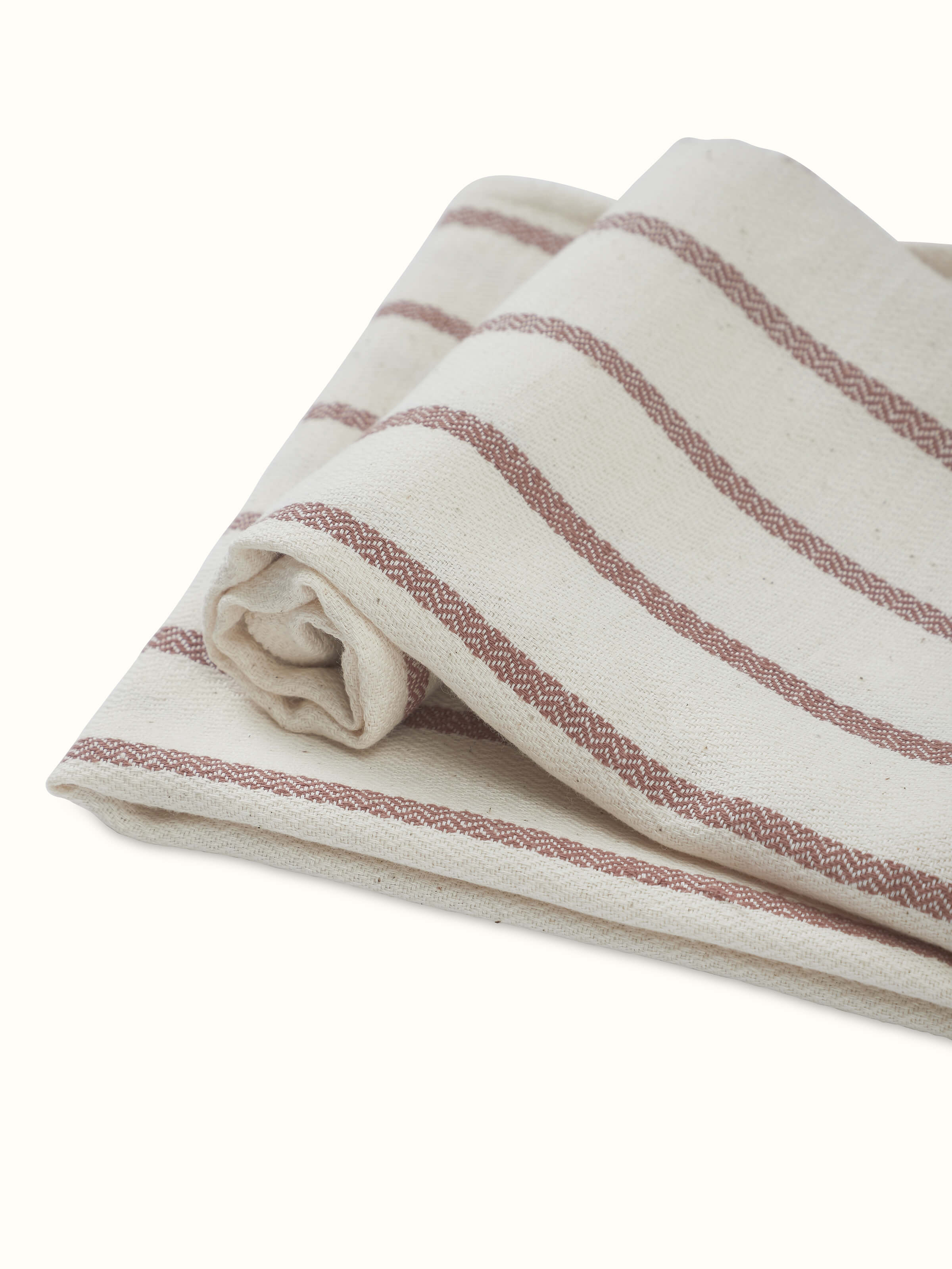 Close-up of Samitha Rose Stripe Cotton Hand Towels (2 pcs) showing the soft texture and elegant stripe pattern