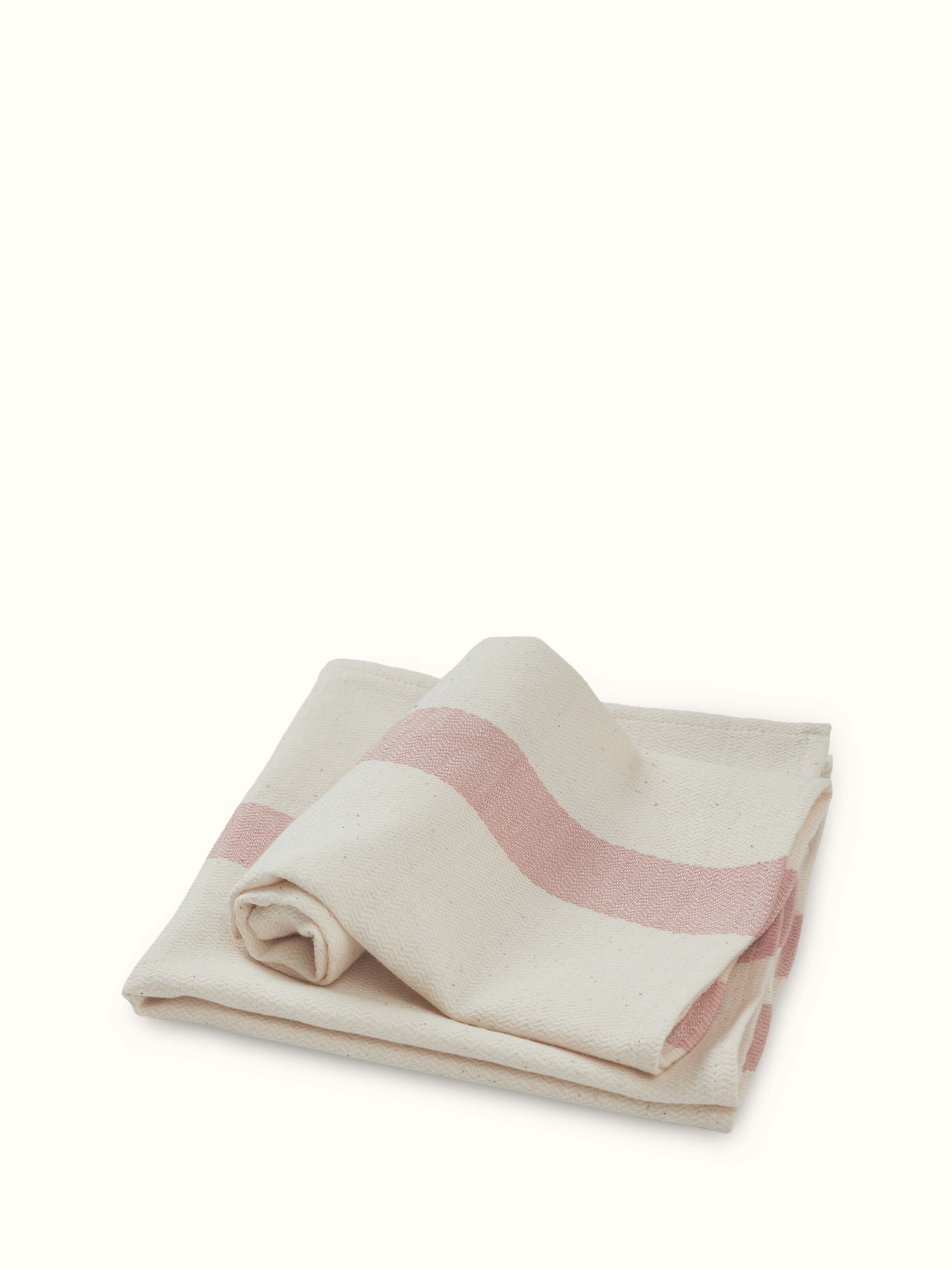 Close-up view of Salya Rose Stripe Cotton Hand Towels showcasing the detailed stripe pattern.