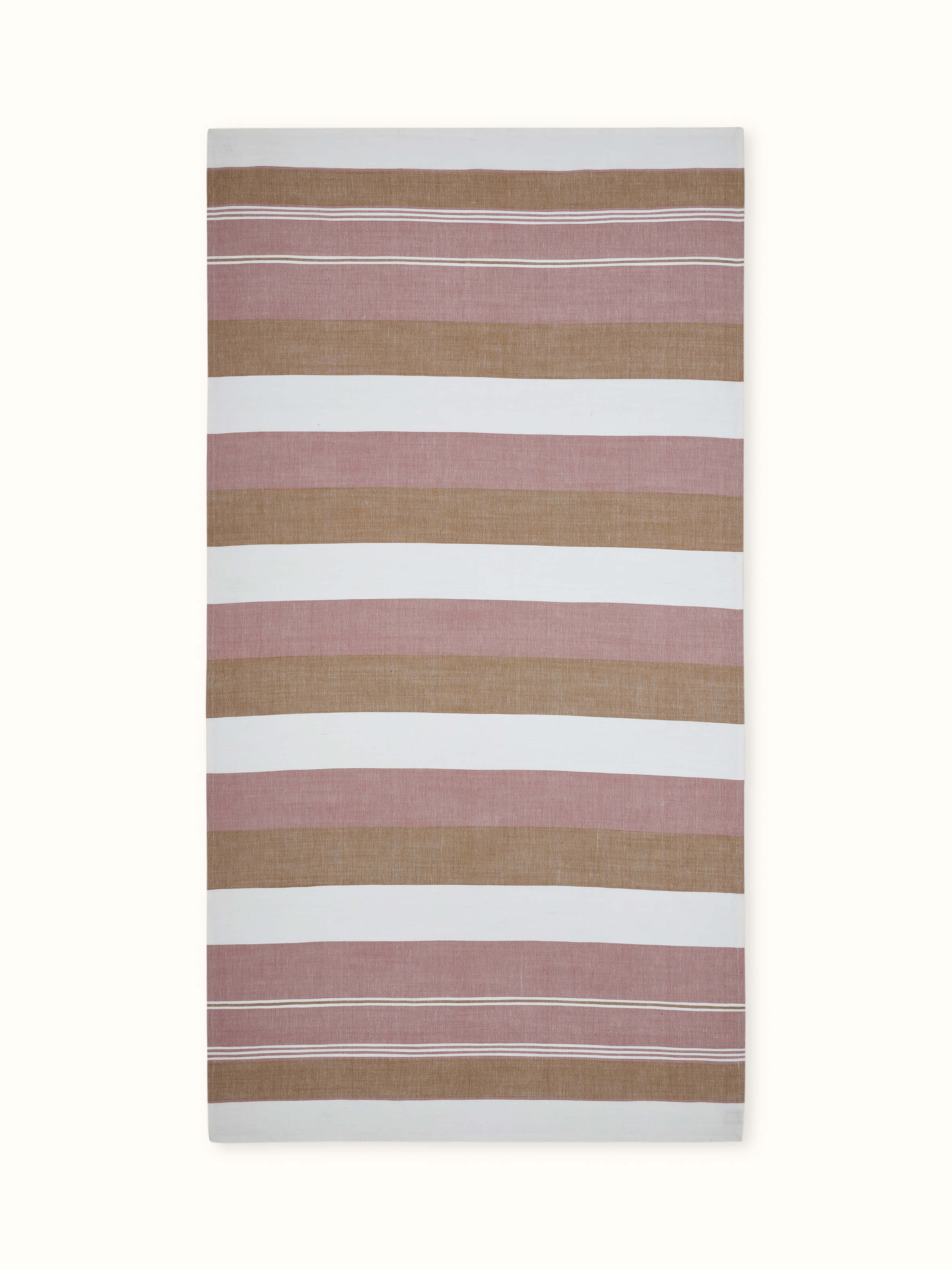 Front view of Aishani maroon stripe cotton bath towel, showcasing its color and texture
