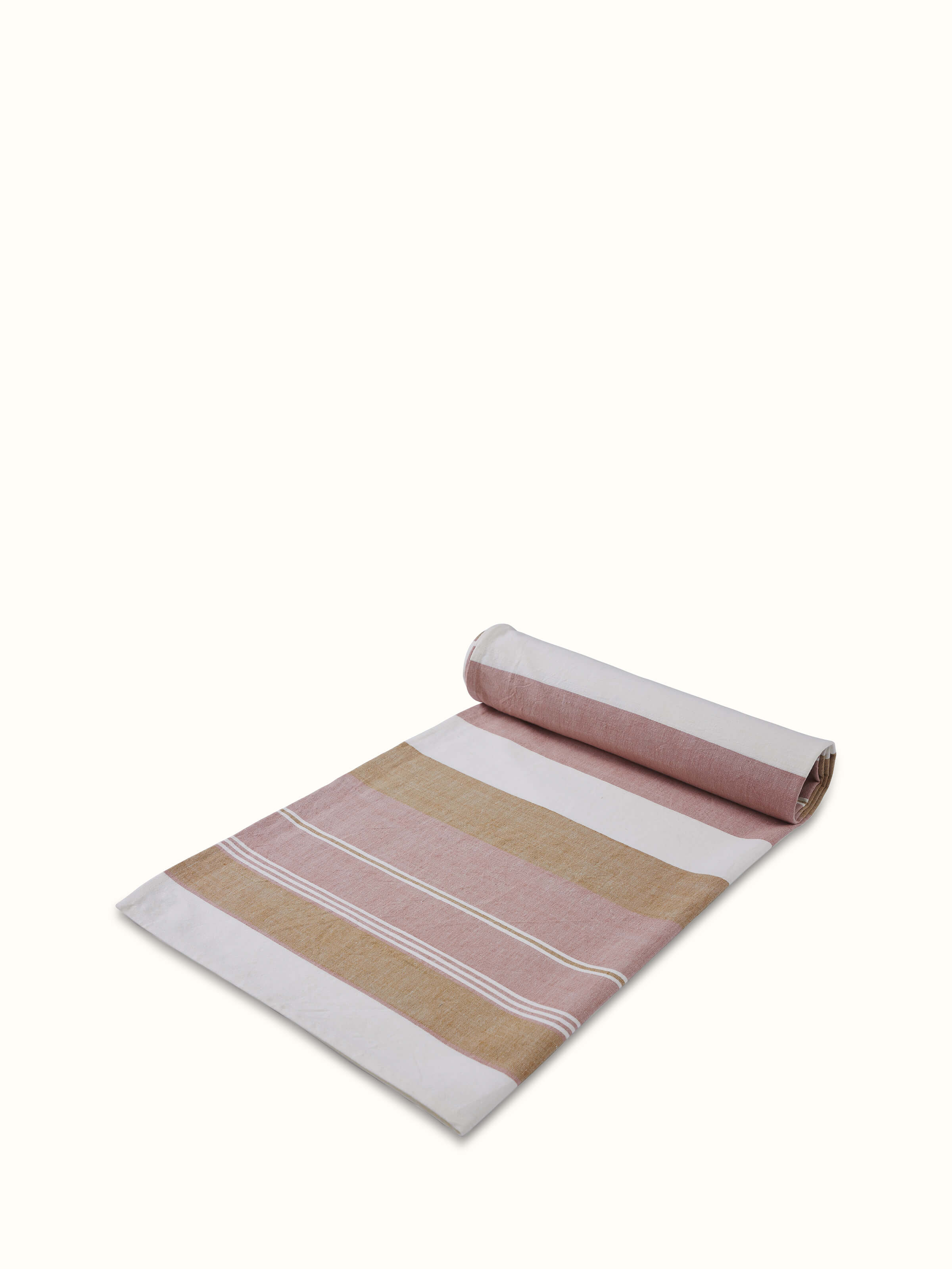 Detailed close-up of Aishani maroon stripe cotton bath towel showing the fabric's weave