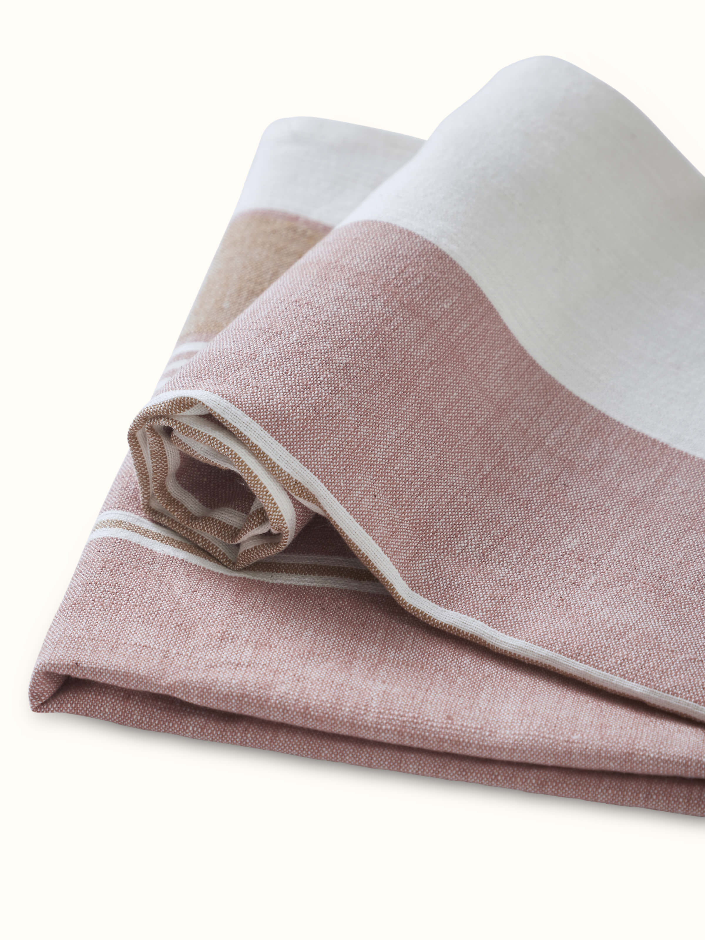 Full view of Aishani maroon stripe cotton hand towels (2 pcs), featuring a maroon stripe pattern and soft cotton texture.