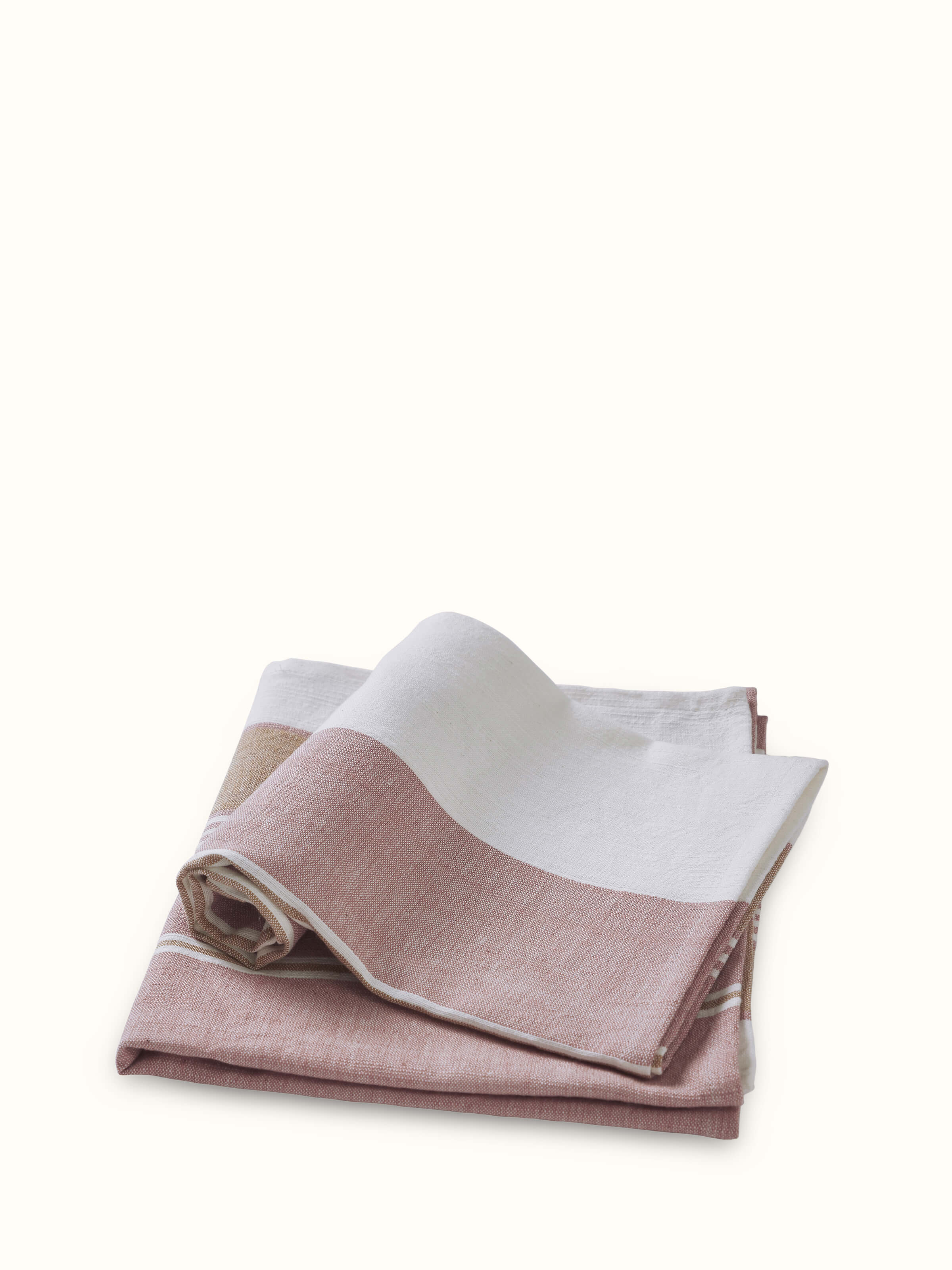 Aishani maroon stripe cotton hand towels (2 pcs) displayed on a towel rack, emphasizing their design and usage.