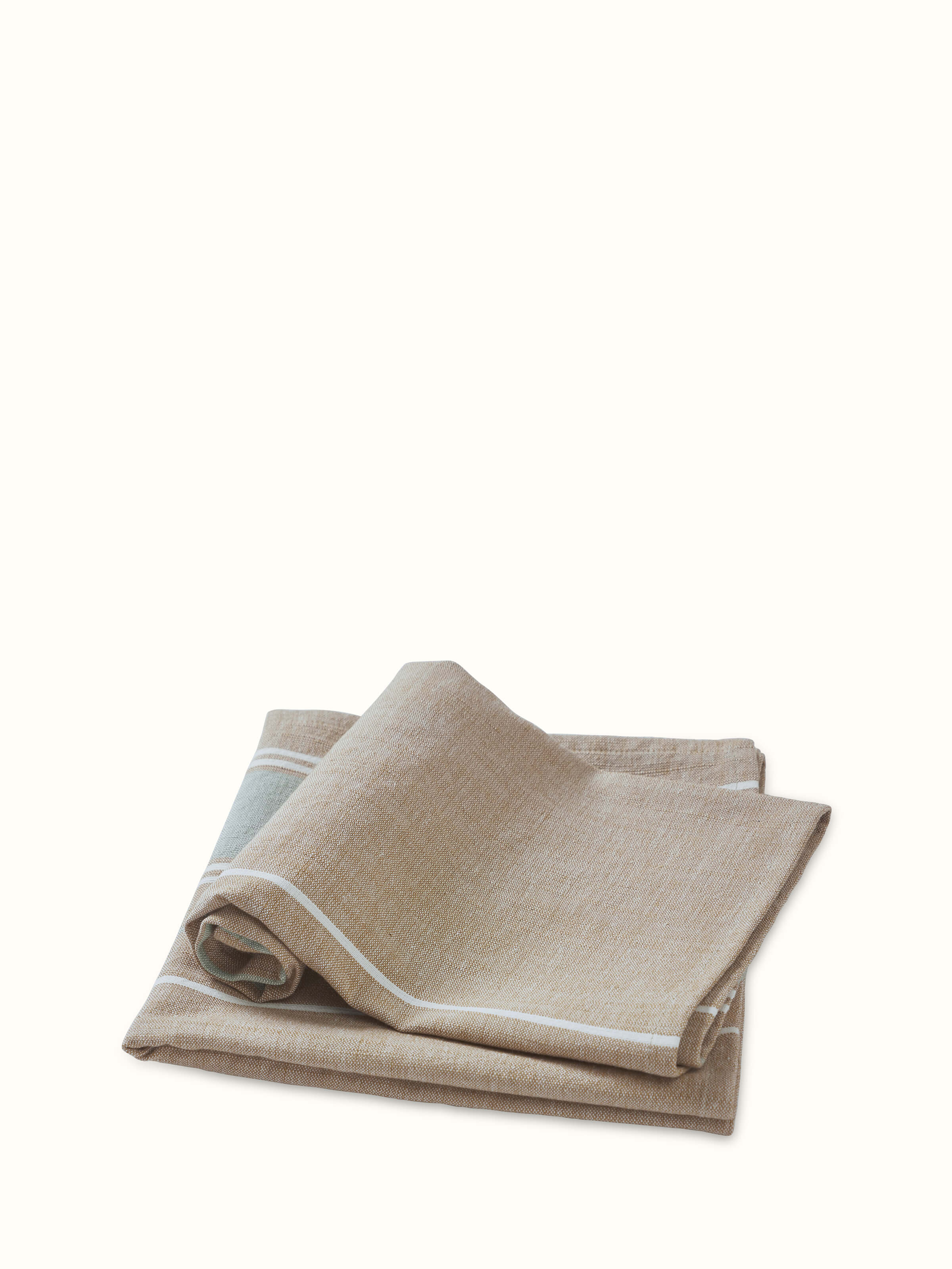 Samistha green stripe cotton hand towels (2 pcs) featuring a fresh green stripe design on soft cotton fabric.