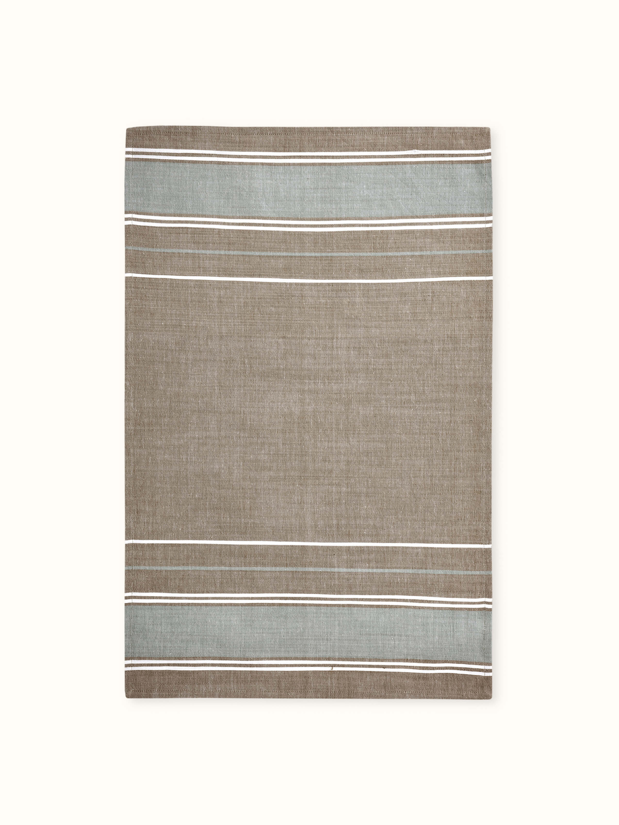 Samistha green stripe cotton hand towels (2 pcs) displayed with emphasis on the green stripe design and soft cotton material.