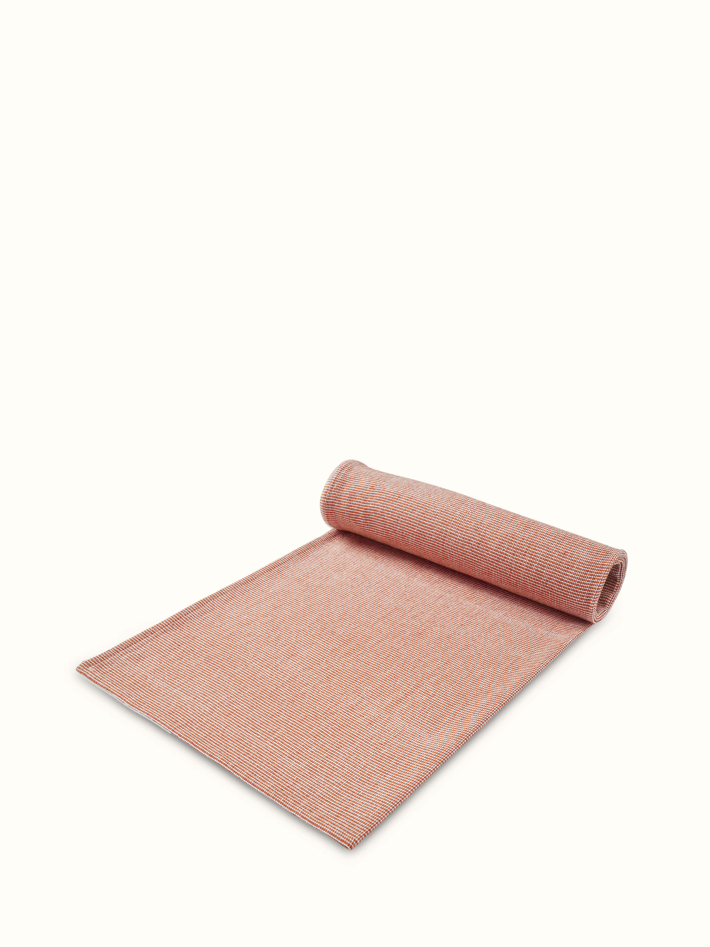 Side view of Shikara Brown Chambray Cotton Bath Towel (L) emphasizing the large size and comfort of the towel