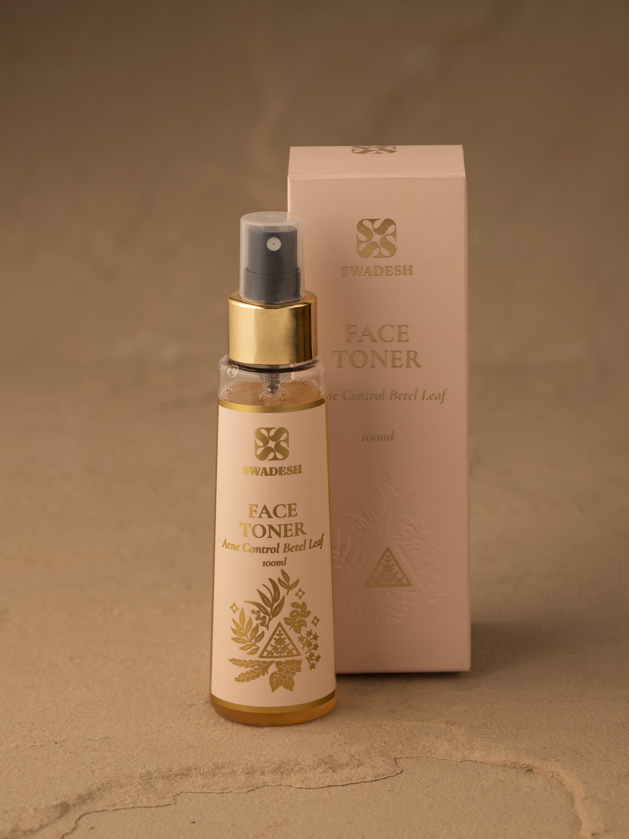 Close-up of Face Toner Acne Control Betel Leaf emphasizing the product's texture and clarity