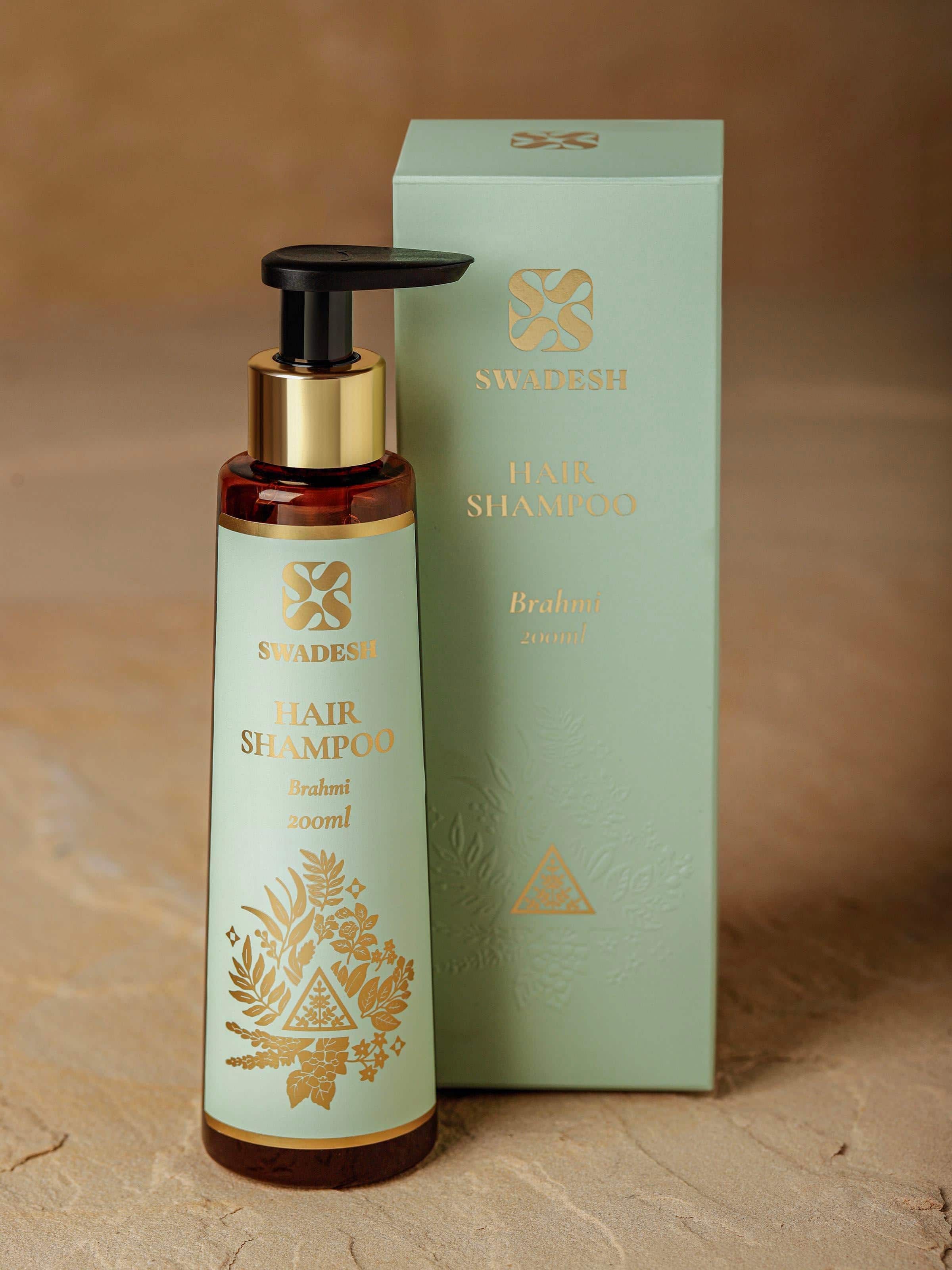 Close-up of Hair Shampoo Brahmi showcasing its rich lather and nourishing formula