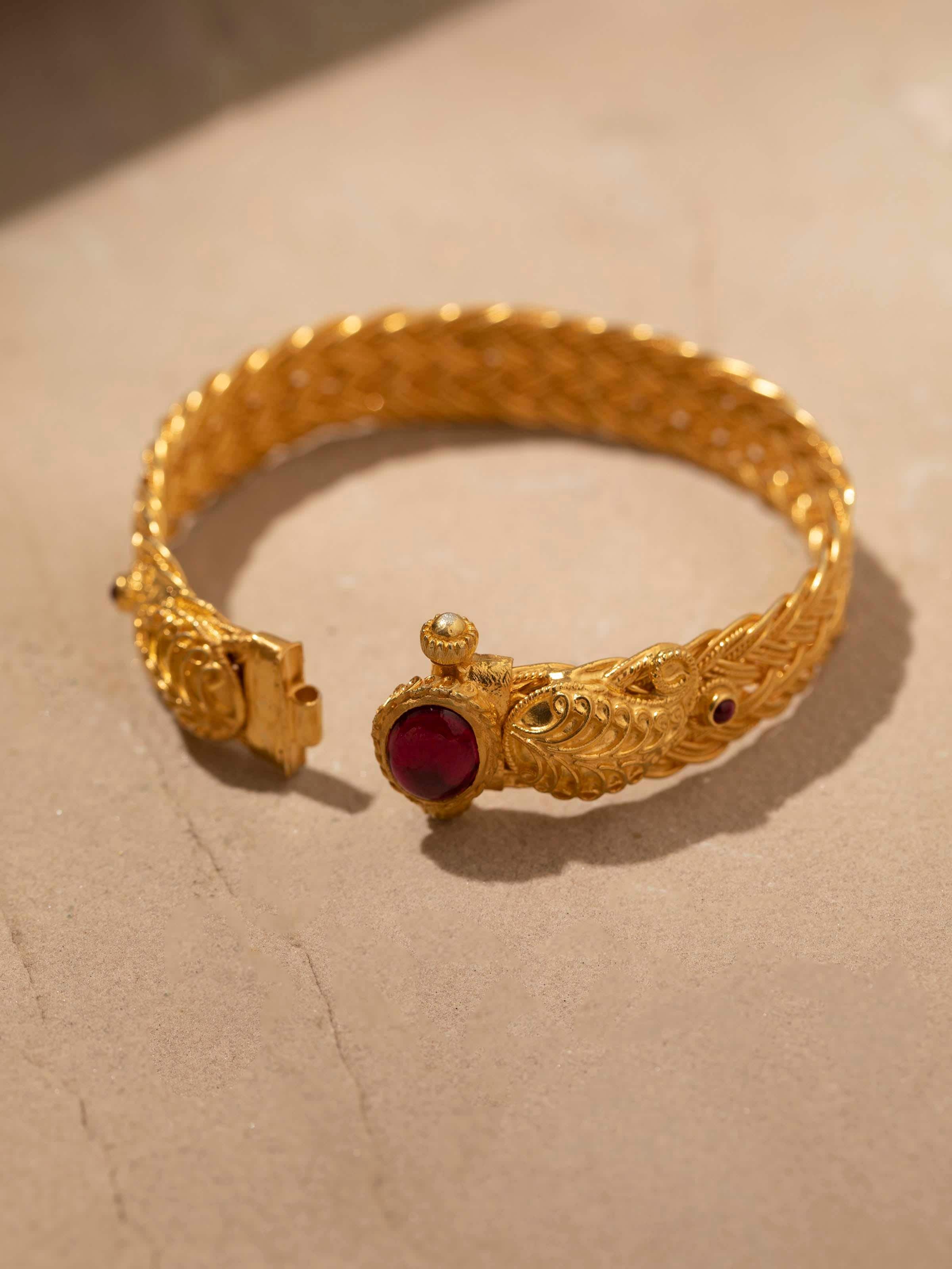 Back view of Silver Bangle showing clasp and design features.