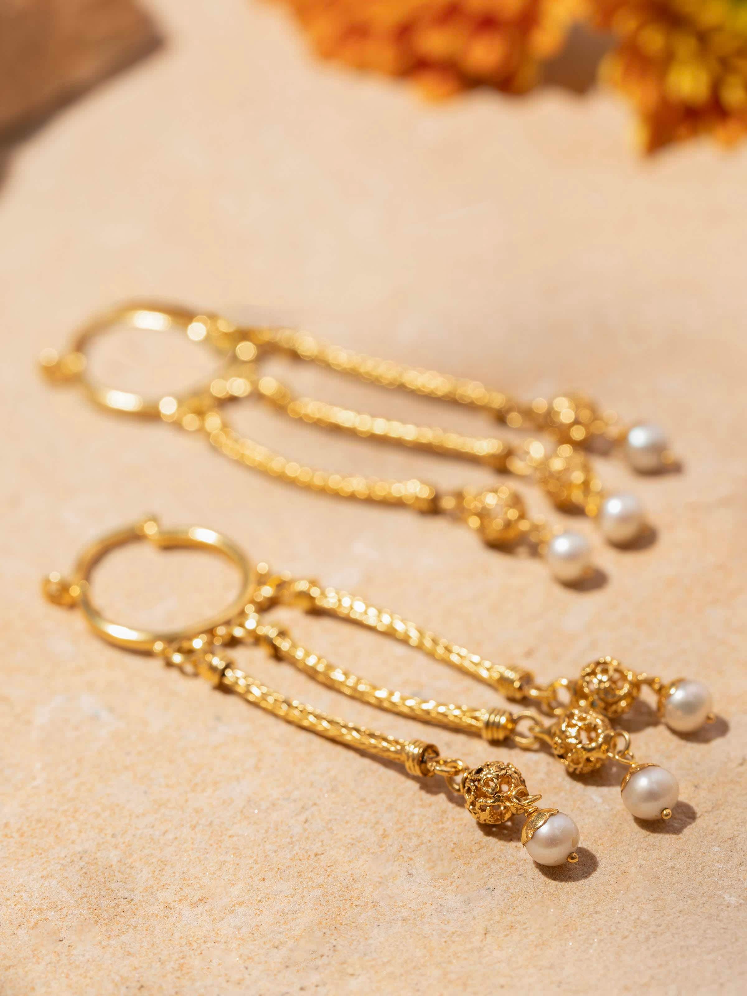 Detailed view of Silver Drop Earrings, emphasizing elegance