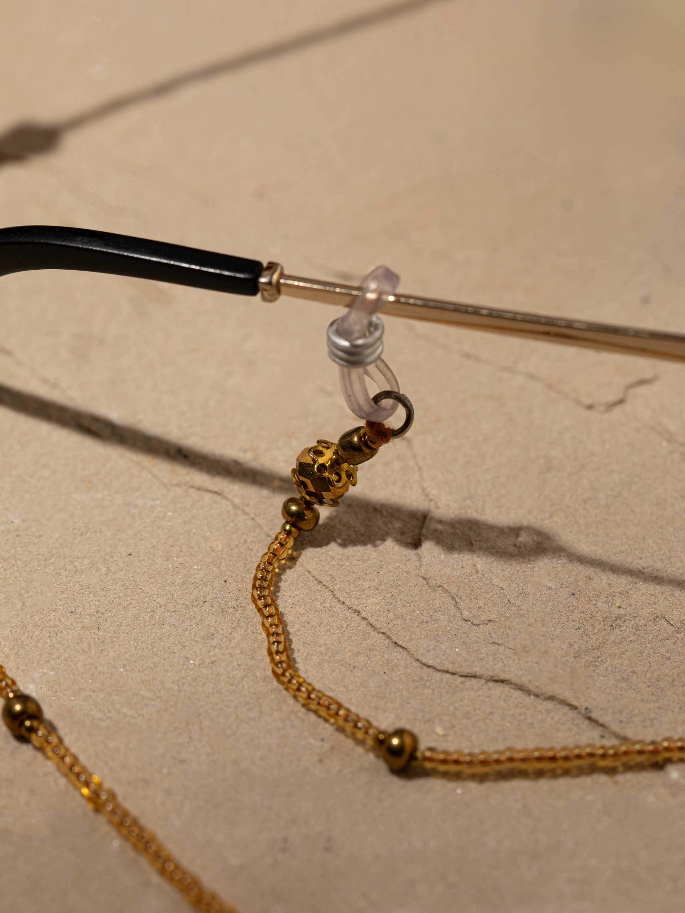 Back view of Glass Bead Lanyard highlighting clasp and overall design.