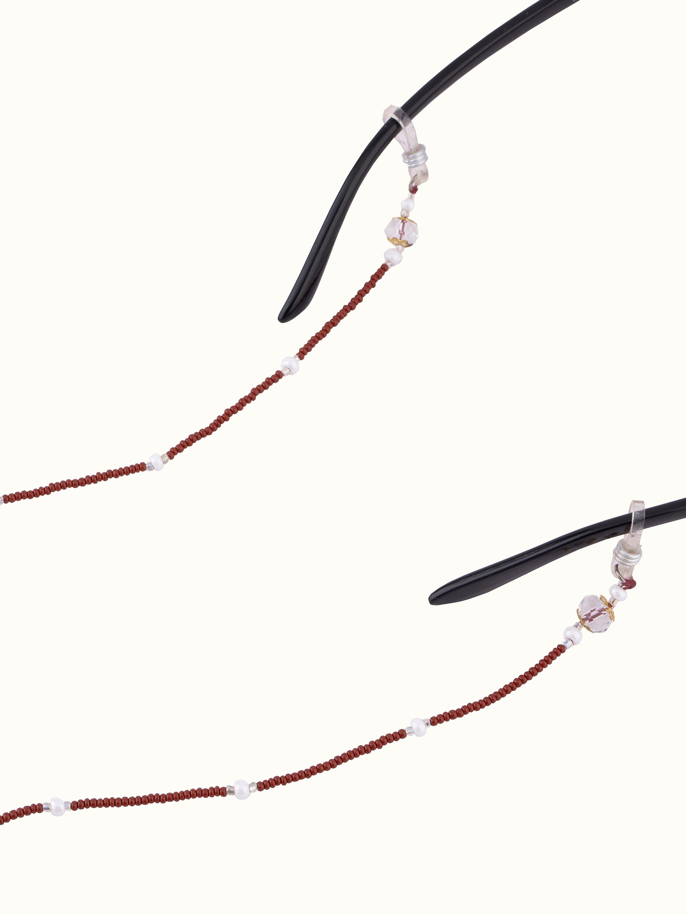 Angled view of Glass Bead Lanyard emphasizing vibrant bead colors and design.