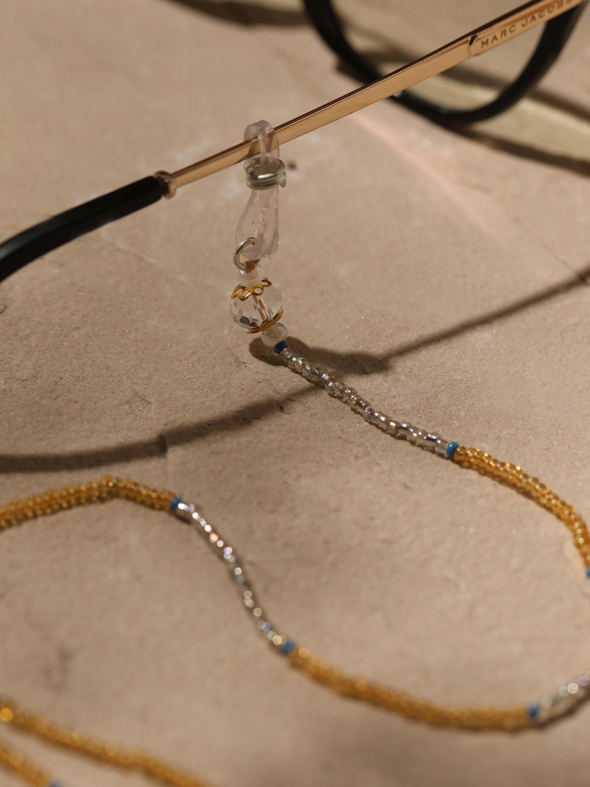 Side view of Dhokra bracelet set (3 pcs) showing intricate Dhokra design elements.