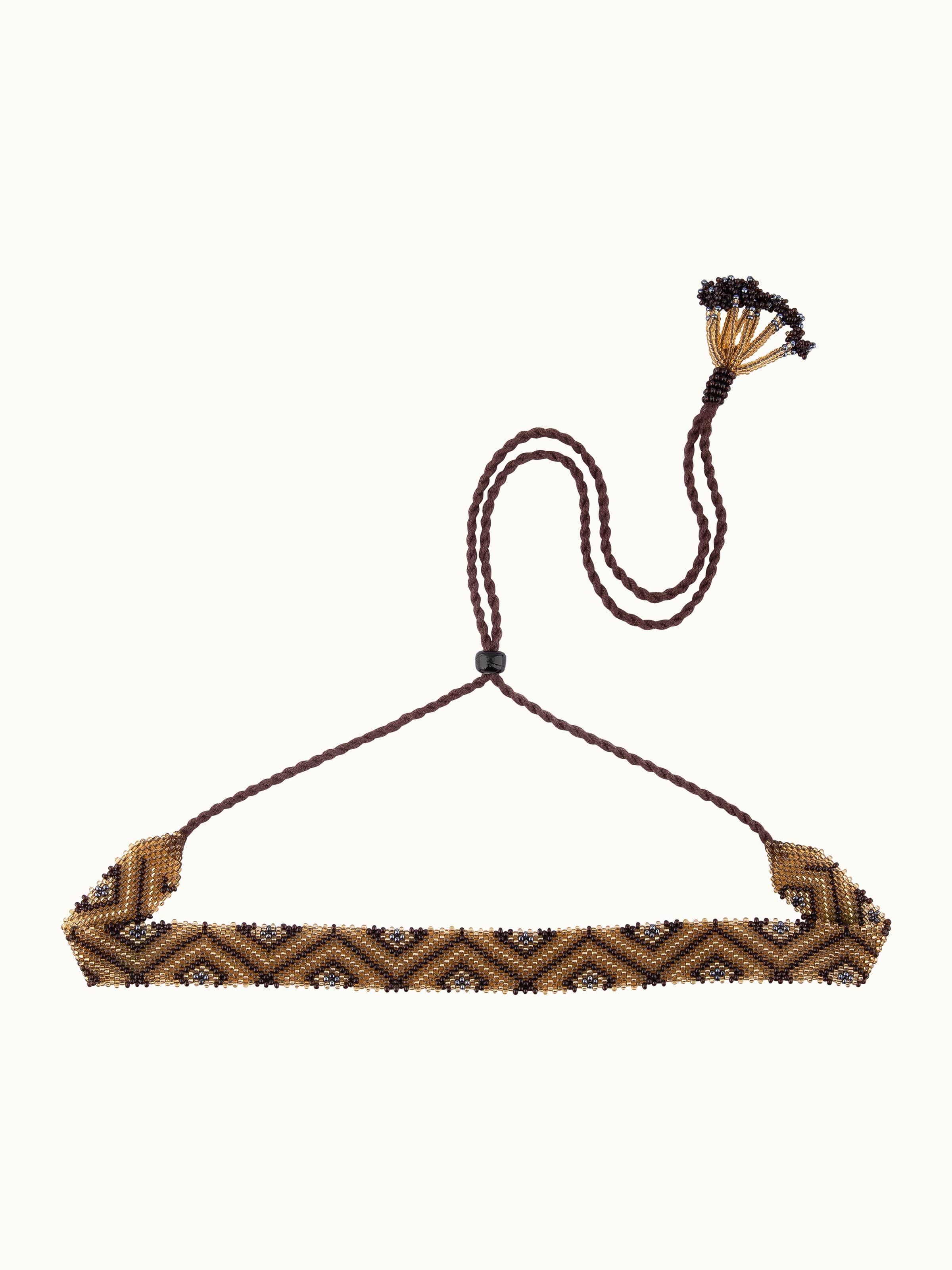 Front view of Glass Bead Choker with vibrant bead details and design.