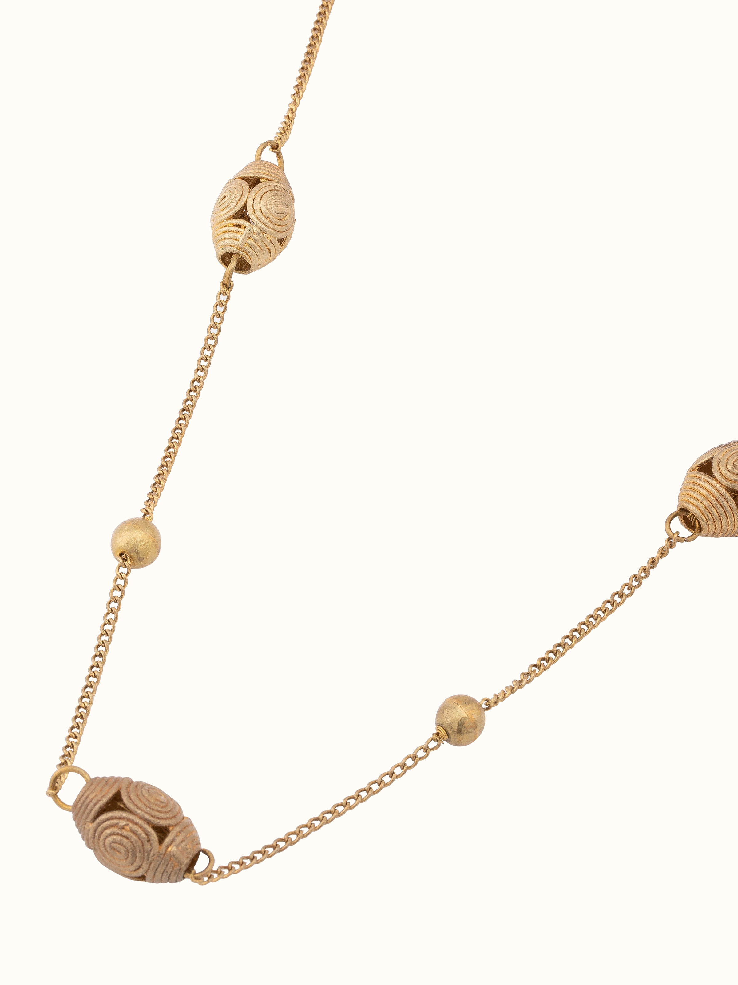 Detailed view of Nakash Silver Long Necklace with emphasis on intricate craftsmanship.