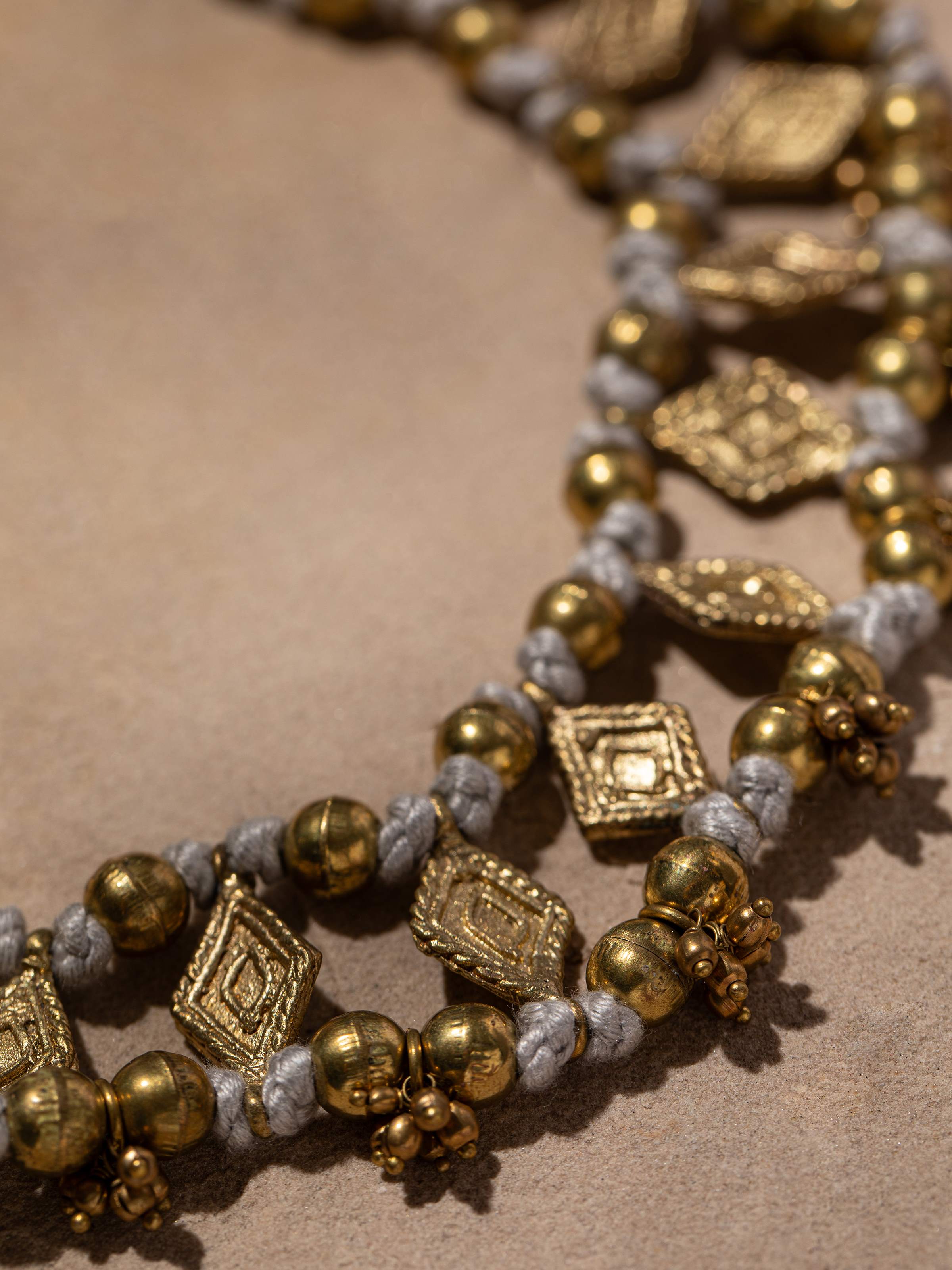 Detailed image of Dhokra Choker Earrings emphasizing the intricate Dhokra designs and craftsmanship.