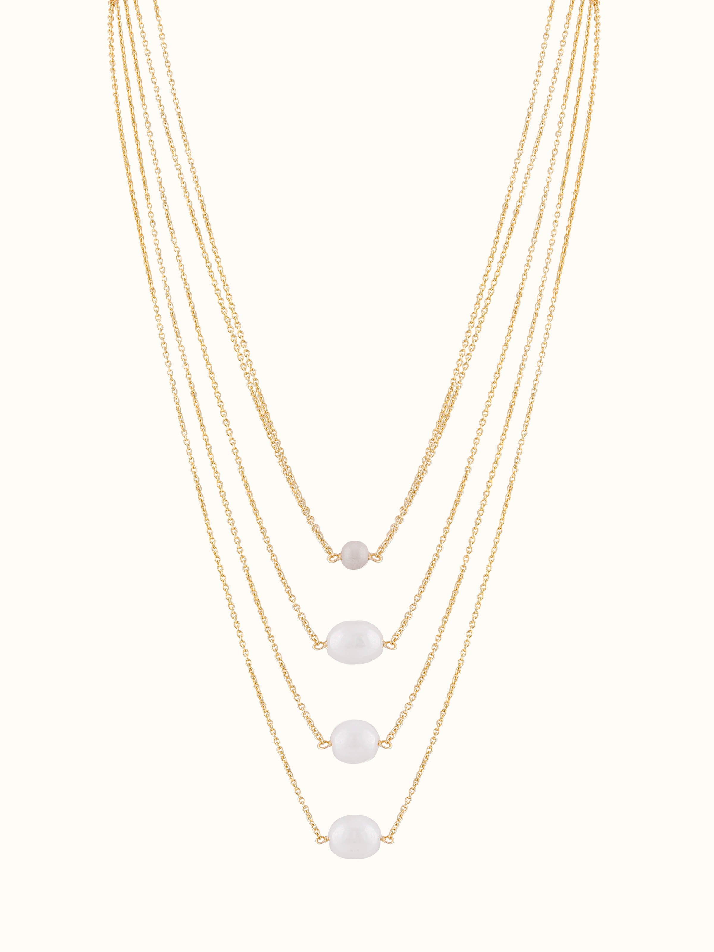 Front view of Silver Flame Glass Long Necklace featuring striking glass elements and silver accents by Swadesh